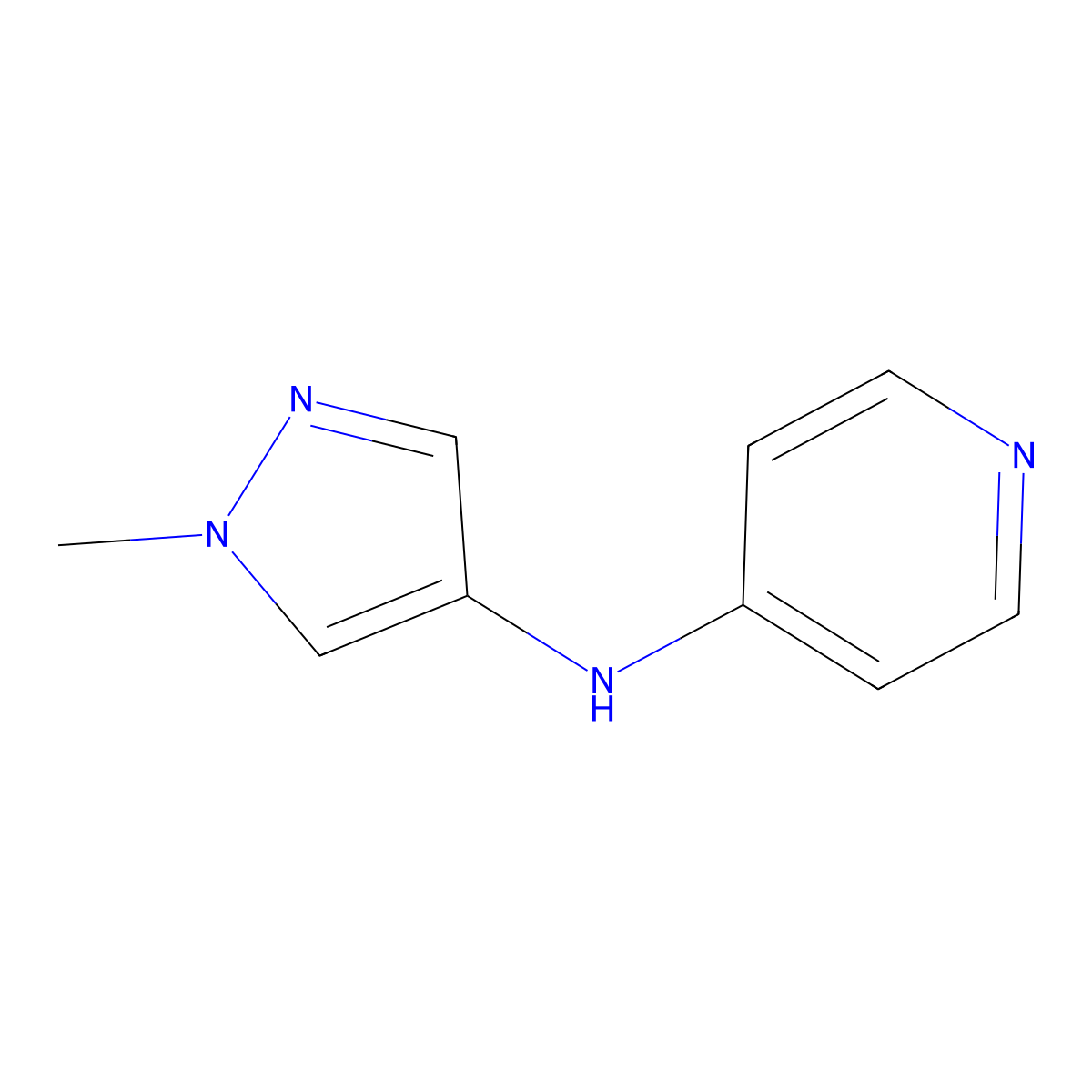 N-(1-methyl-1H-pyrazol-4-yl)pyridin-4-amine molecular structure, CAS 1153209-99-4