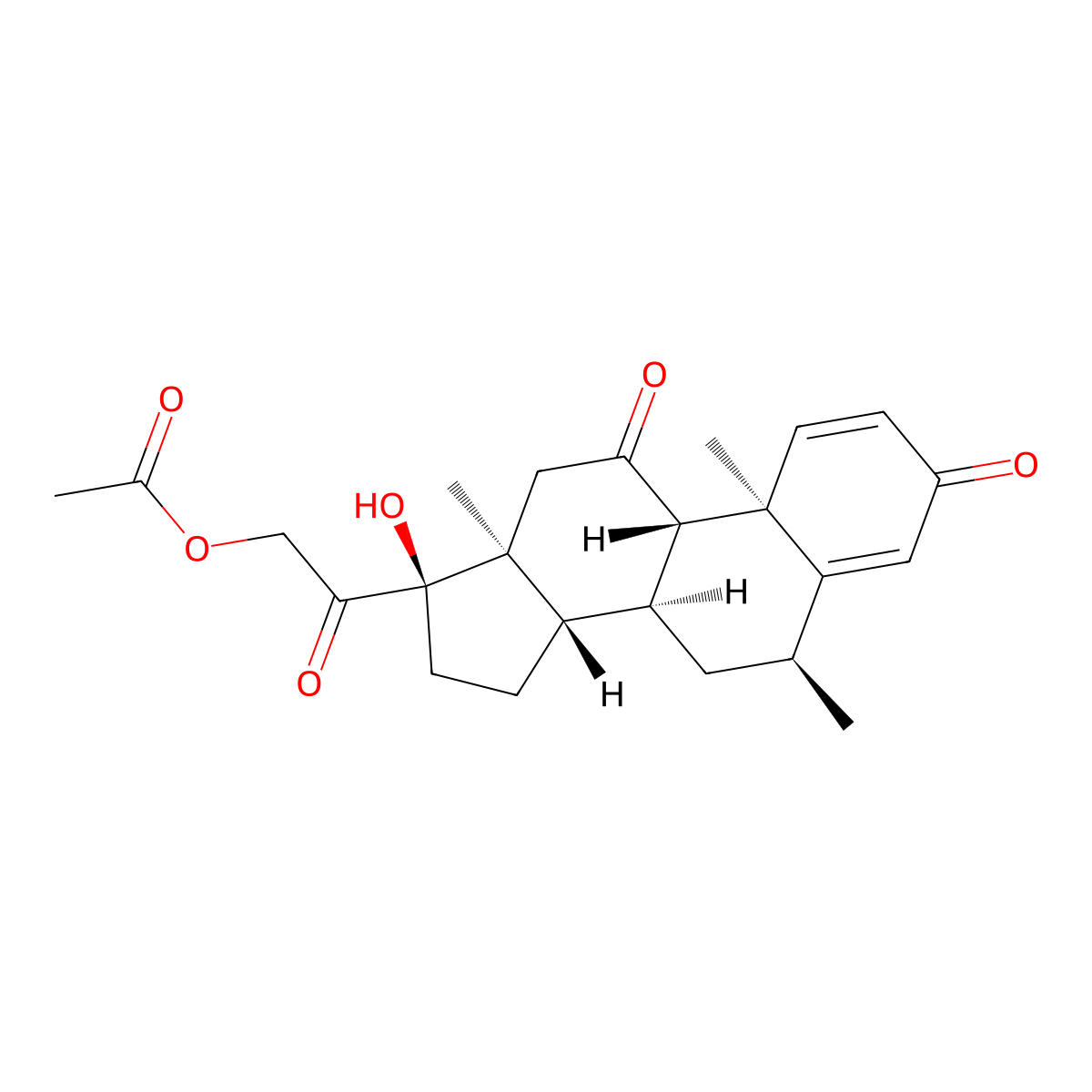 6alpha-Methyl Prednisone 21-Acetate molecular structure, CAS 115321-98-7