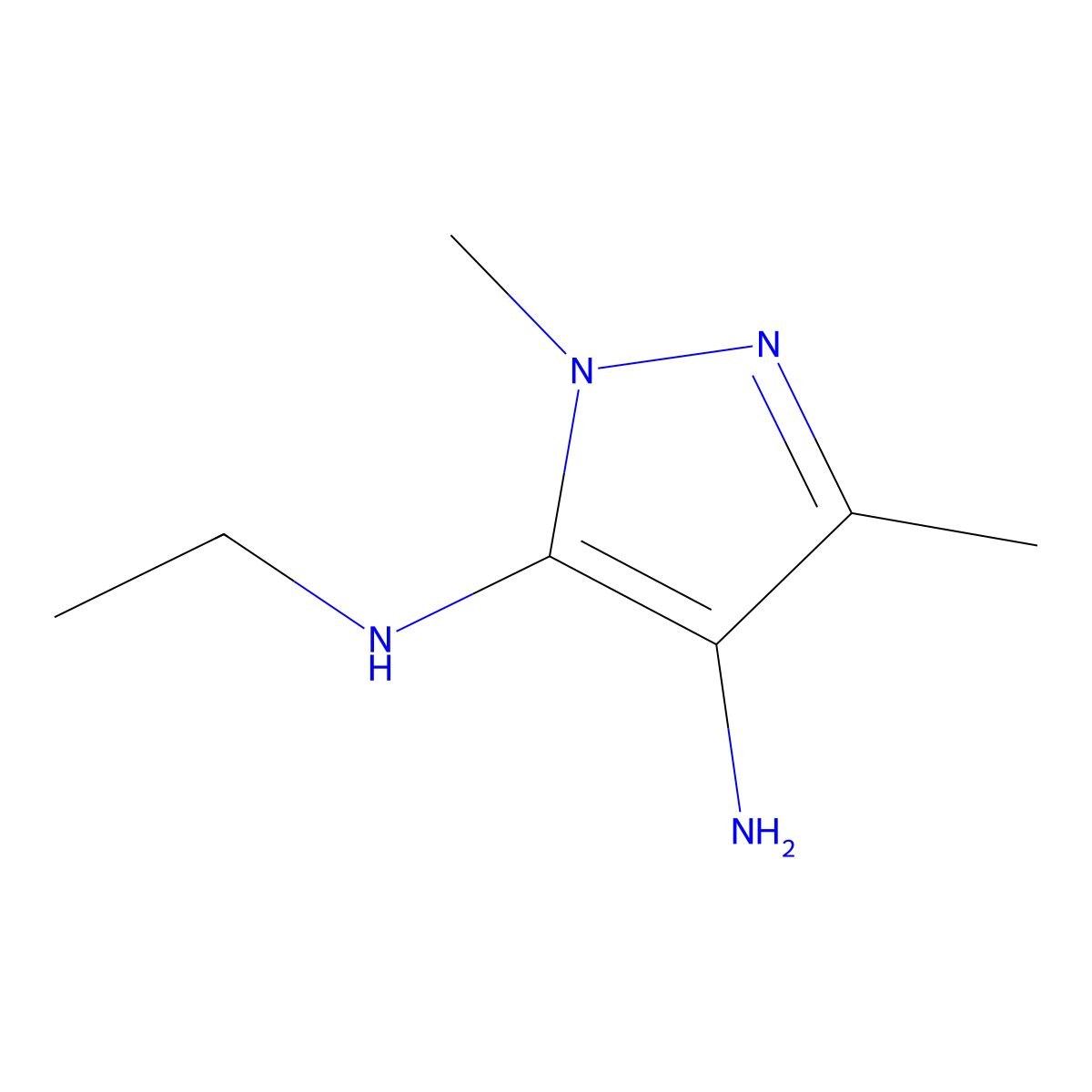 N5-Ethyl-1,3-dimethyl-1H-pyrazole-4,5-diamine molecular structure, CAS 1153213-50-3