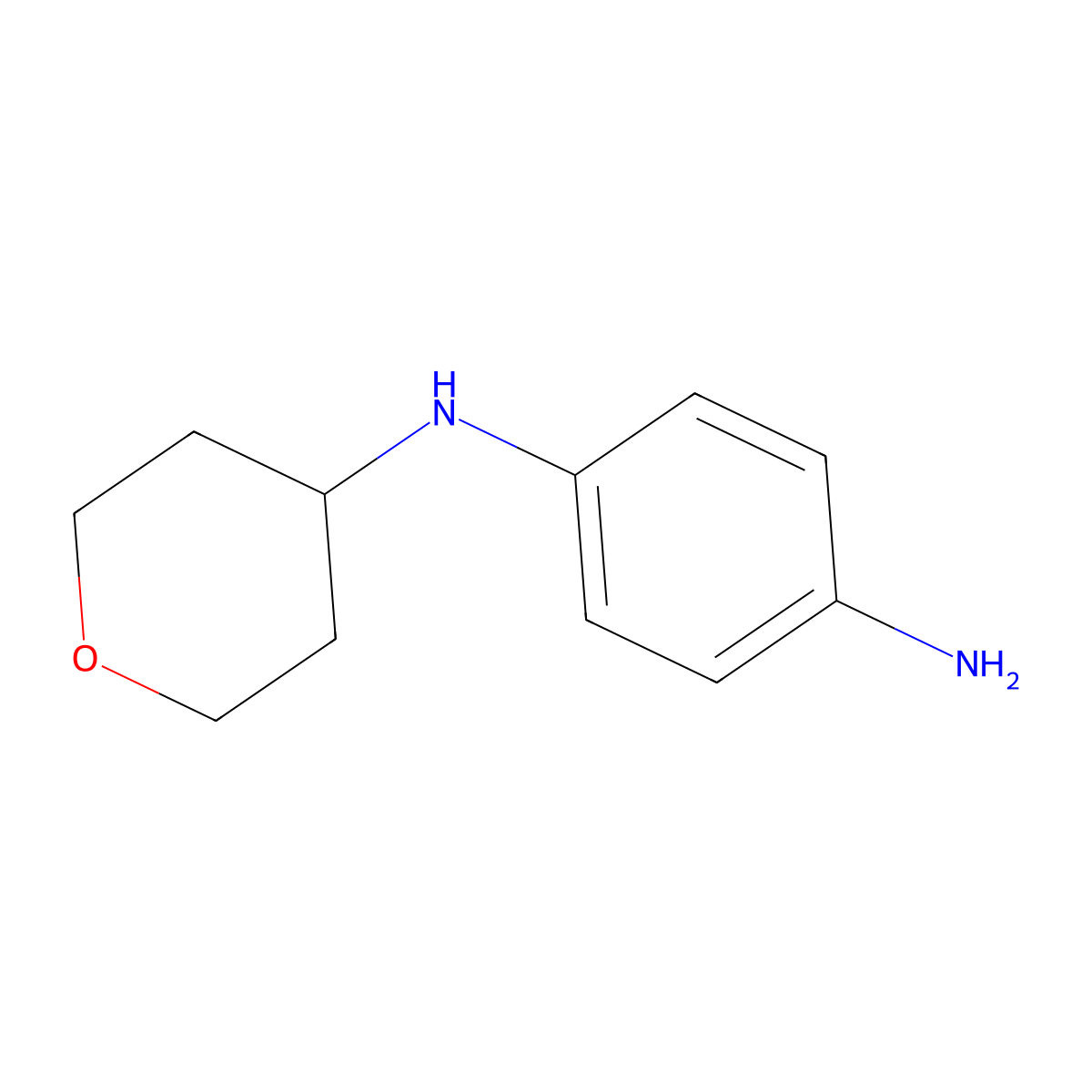 1-N-(oxan-4-yl)benzene-1,4-diamine molecular structure, CAS 1153226-71-1