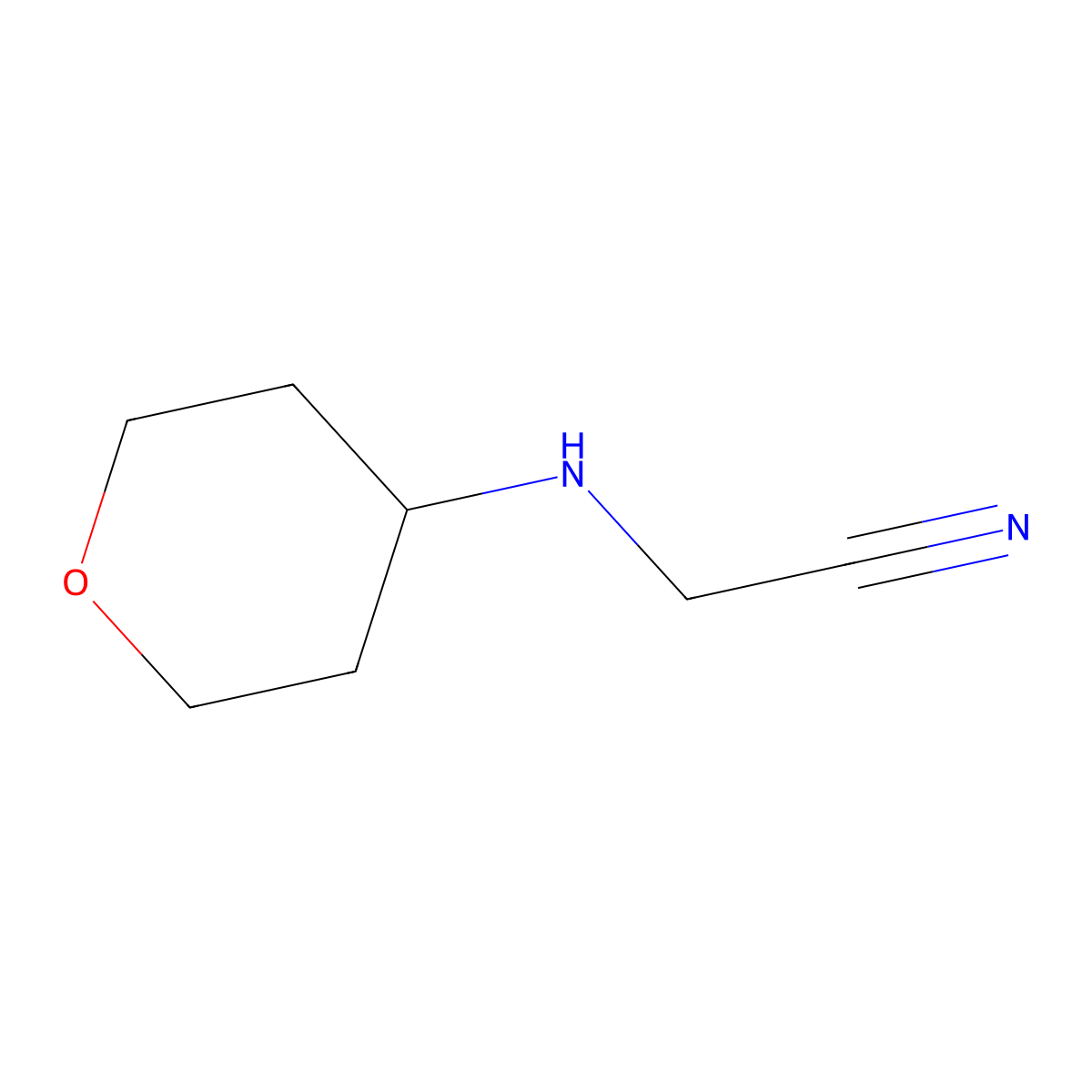 2-[(Oxan-4-YL)amino]acetonitrile molecular structure, CAS 1153228-82-0
