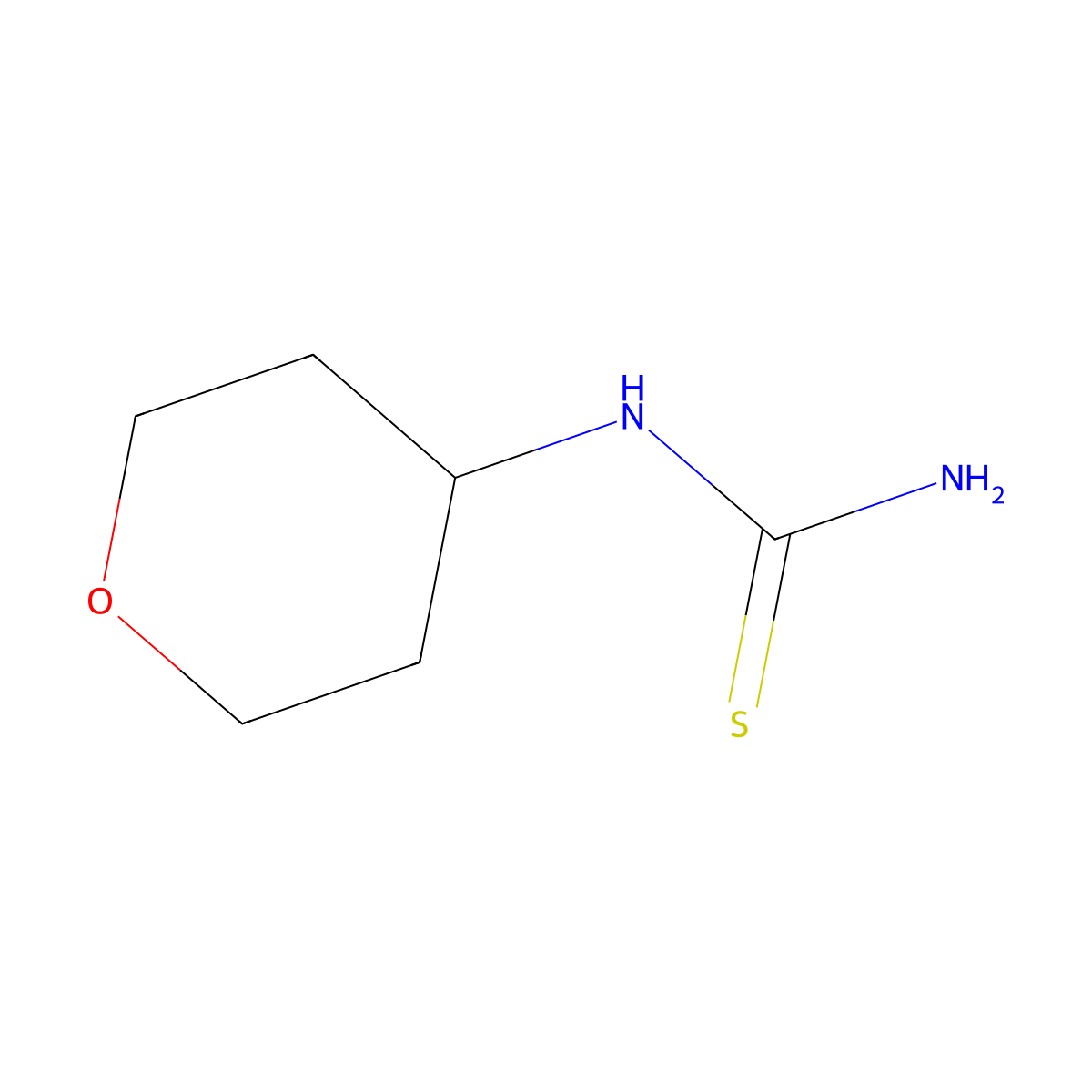 (Oxan-4-yl)thiourea molecular structure, CAS 1153229-49-2