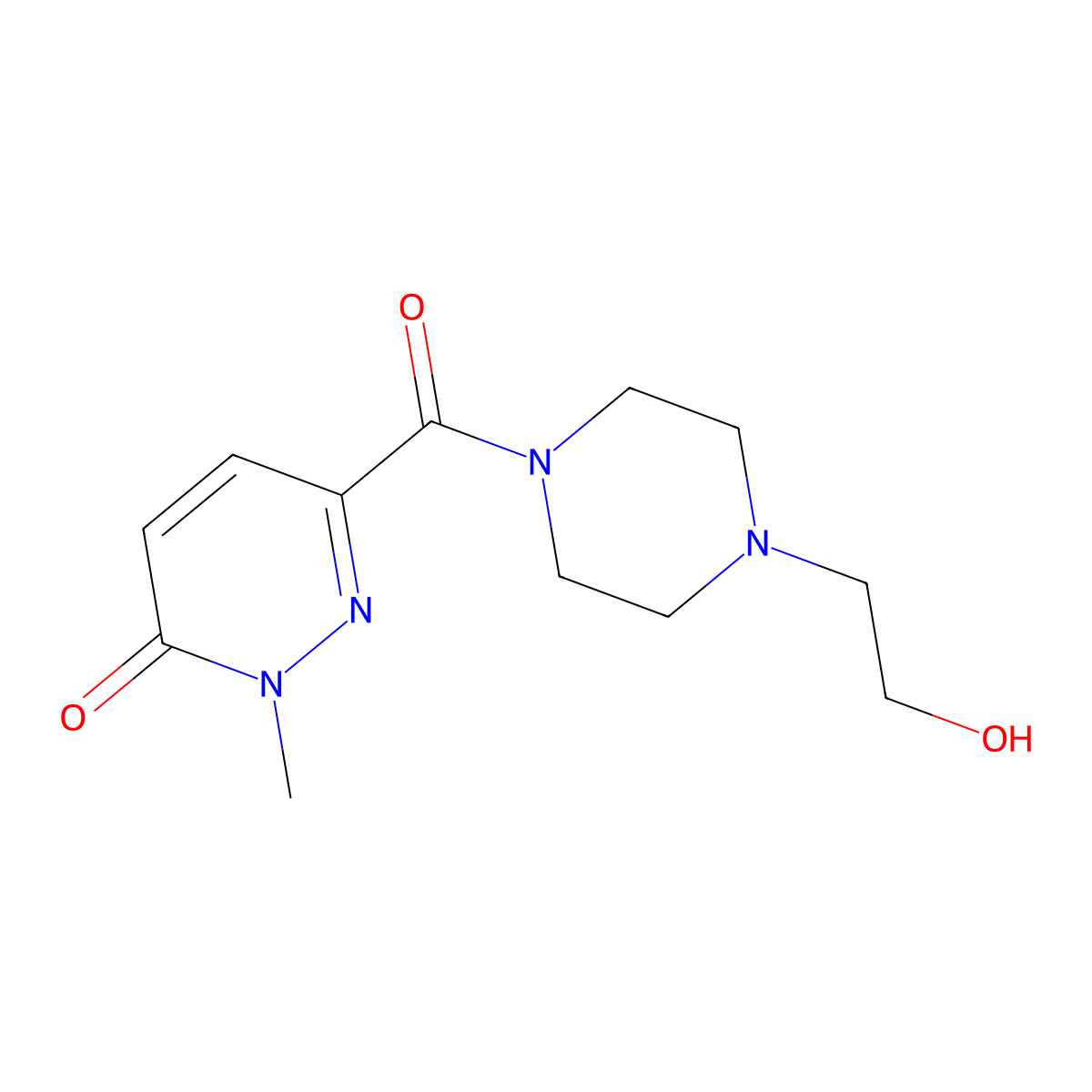 6-[4-(2-Hydroxyethyl)piperazine-1-carbonyl]-2-methyl-2,3-dihydropyridazin-3-one molecular structure, CAS 1153231-27-6