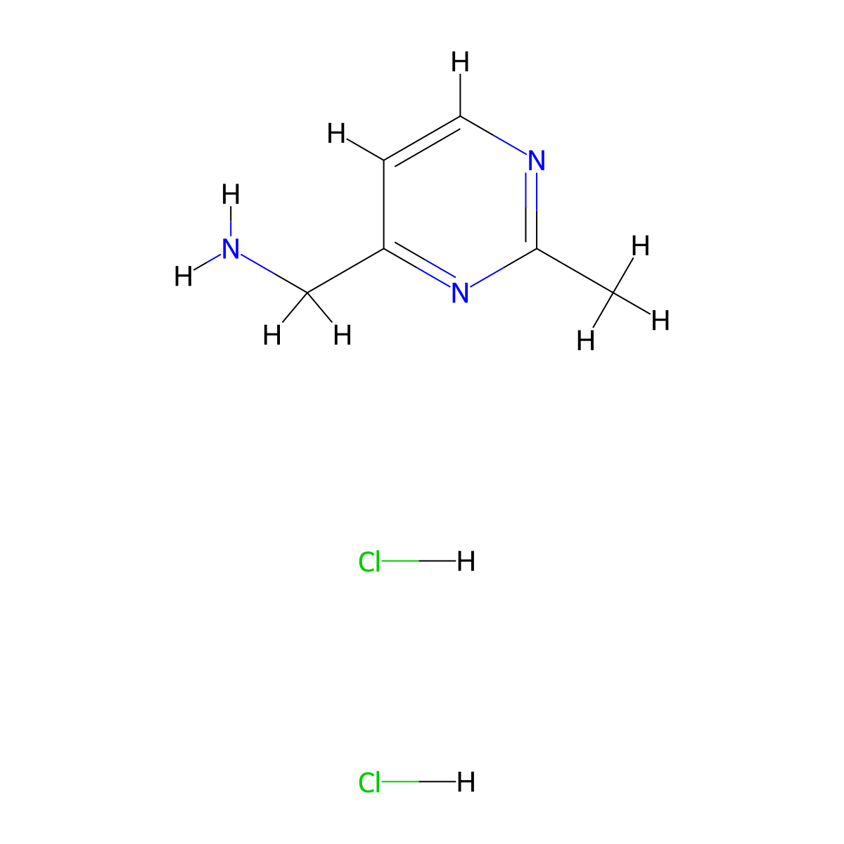 (2-Methylpyrimidin-4-yl)methylamine dihydrochloride molecular structure, CAS 1153235-58-5
