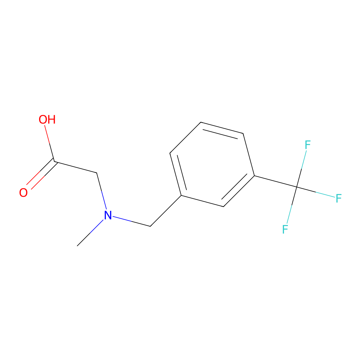 [Methyl-(3-trifluoromethyl-benzyl)-amino]-acetic acid molecular structure, CAS 1153235-97-2