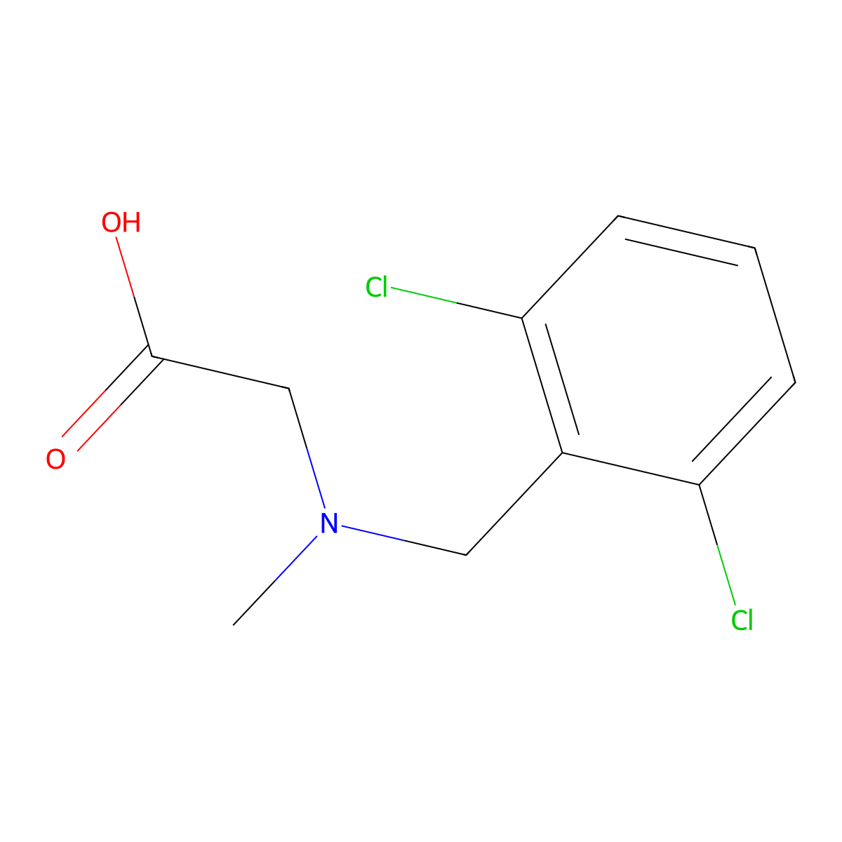 [(2,6-Dichloro-benzyl)-methyl-amino]-acetic acid molecular structure, CAS 1153236-02-2