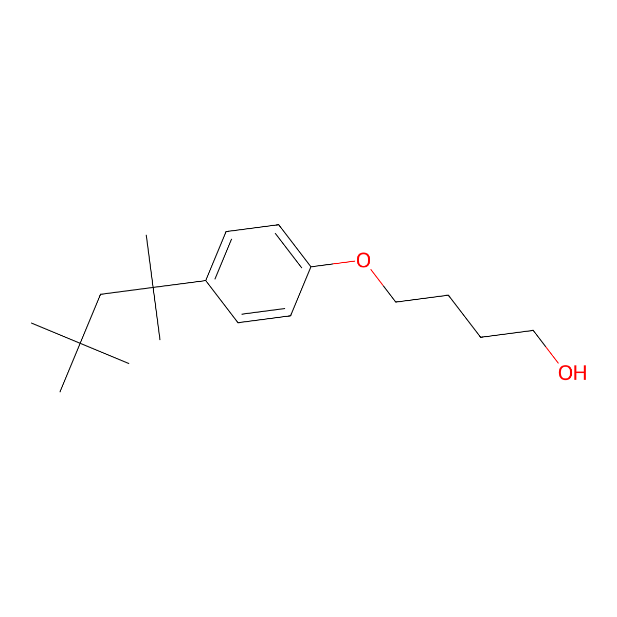 4-[4-(2,4,4-Trimethylpentan-2-yl)phenoxy]butan-1-ol molecular structure, CAS 1153244-40-6