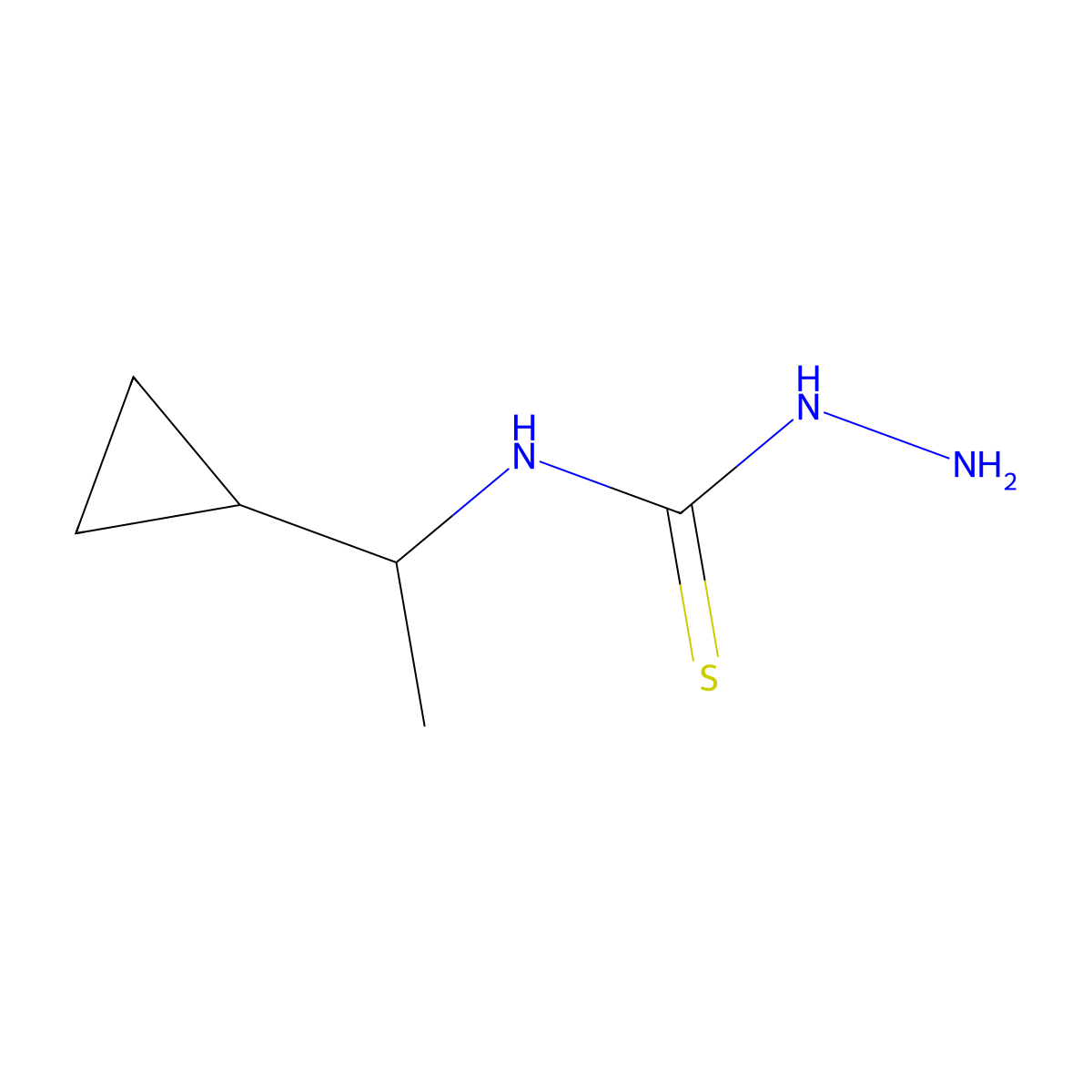 3-Amino-1-(1-cyclopropylethyl)thiourea molecular structure, CAS 1153251-86-5