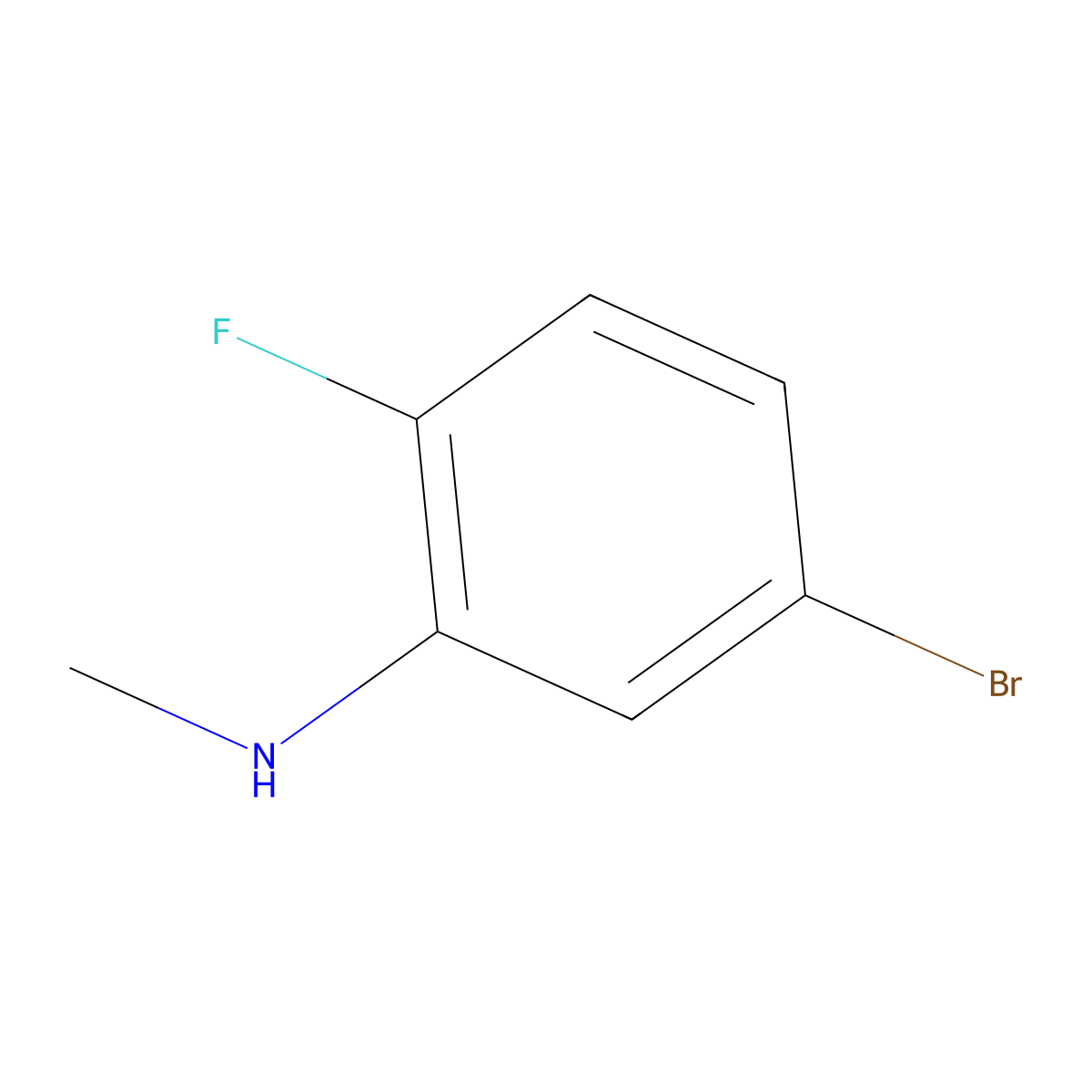 5-Bromo-2-fluoro-N-methylaniline molecular structure, CAS 1153252-25-5