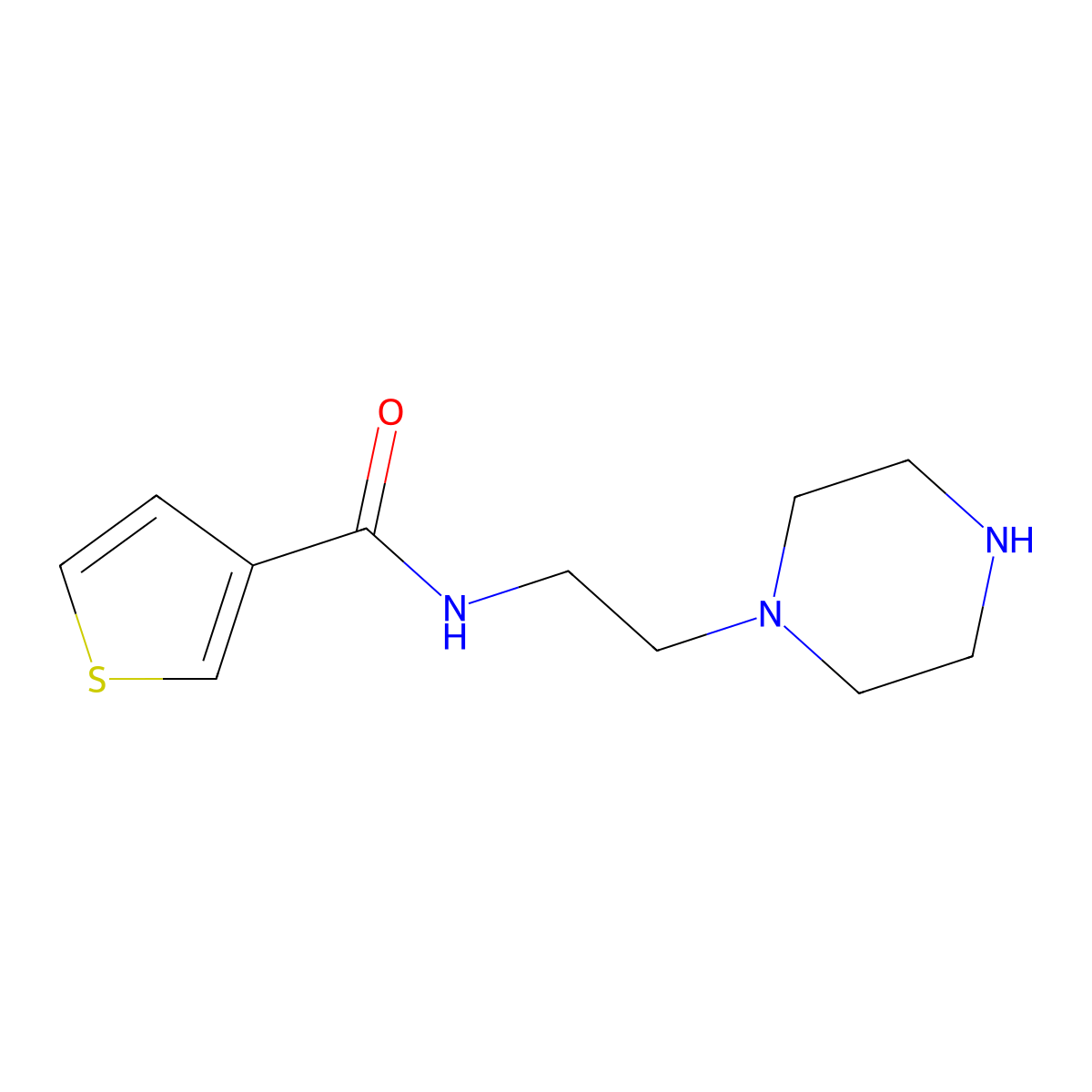 N-[2-(Piperazin-1-YL)ethyl]thiophene-3-carboxamide molecular structure, CAS 1153258-74-2