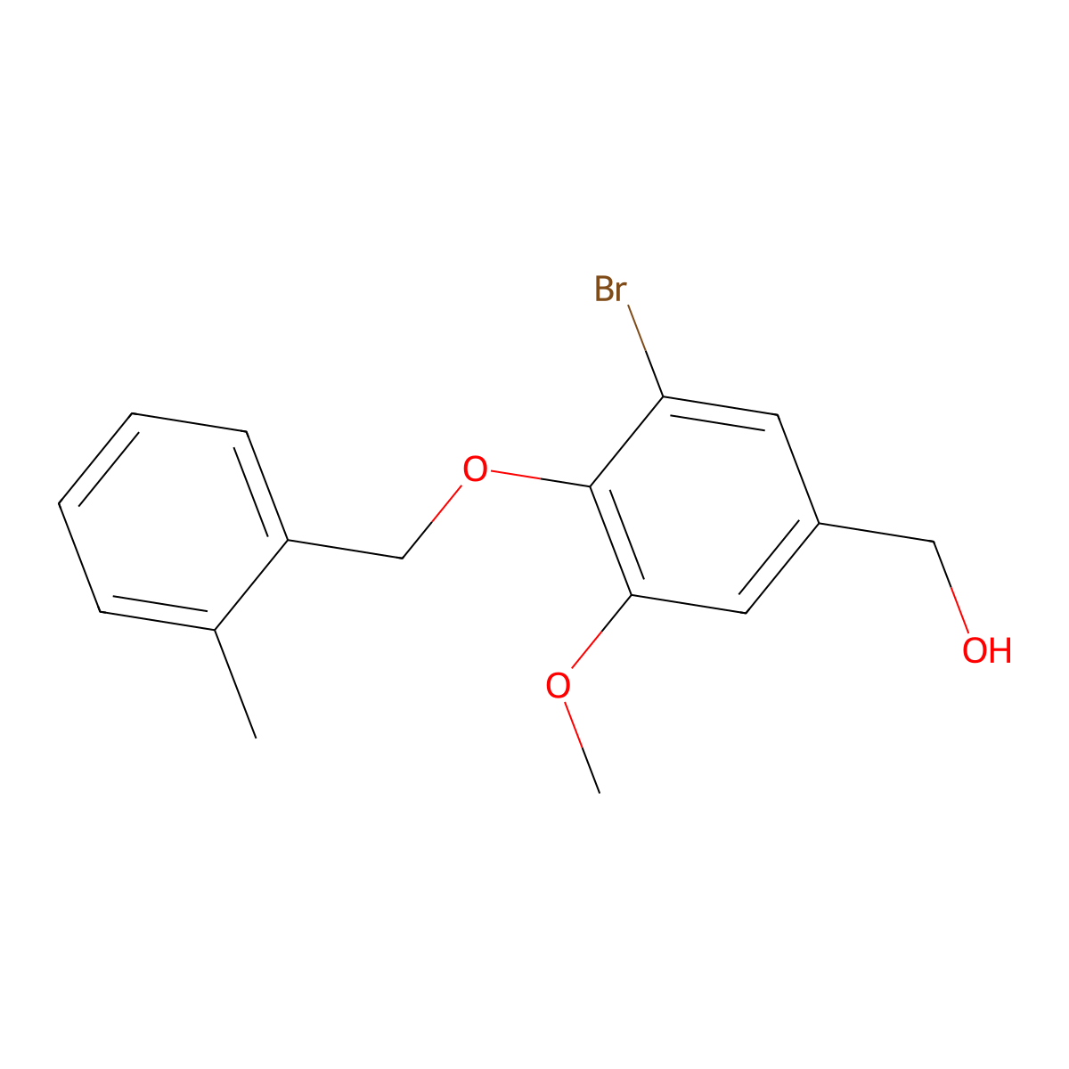 3-Bromo-5-methoxy-4-[(2-methylphenyl)methoxy]benzenemethanol molecular structure, CAS 1153261-91-6