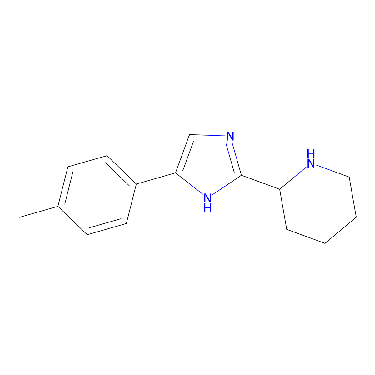 2-[4-(4-Methylphenyl)-1H-imidazol-2-yl]piperidine molecular structure, CAS 1153268-59-7