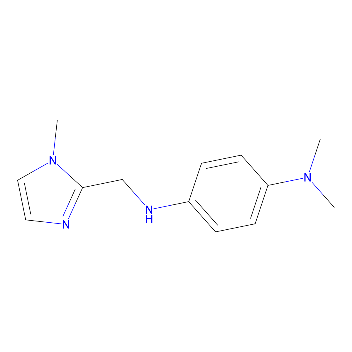 N1,N1-dimethyl-N4-[(1-methyl-1H-imidazol-2-yl)methyl]benzene-1,4-diamine molecular structure, CAS 1153276-55-1
