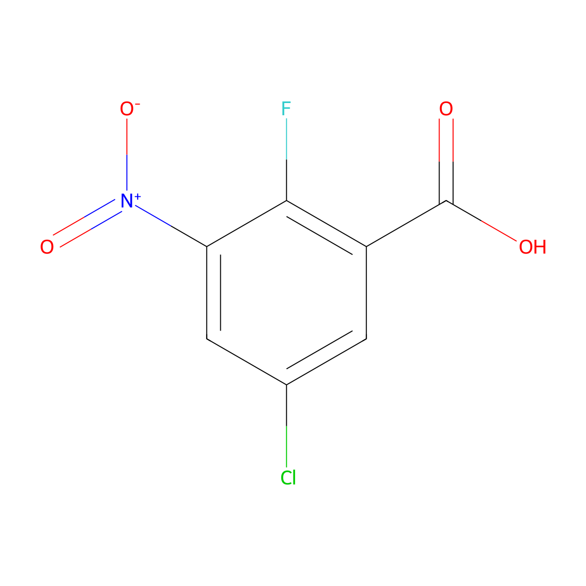 5-Chloro-2-fluoro-3-nitrobenzoic acid molecular structure, CAS 1153279-85-6