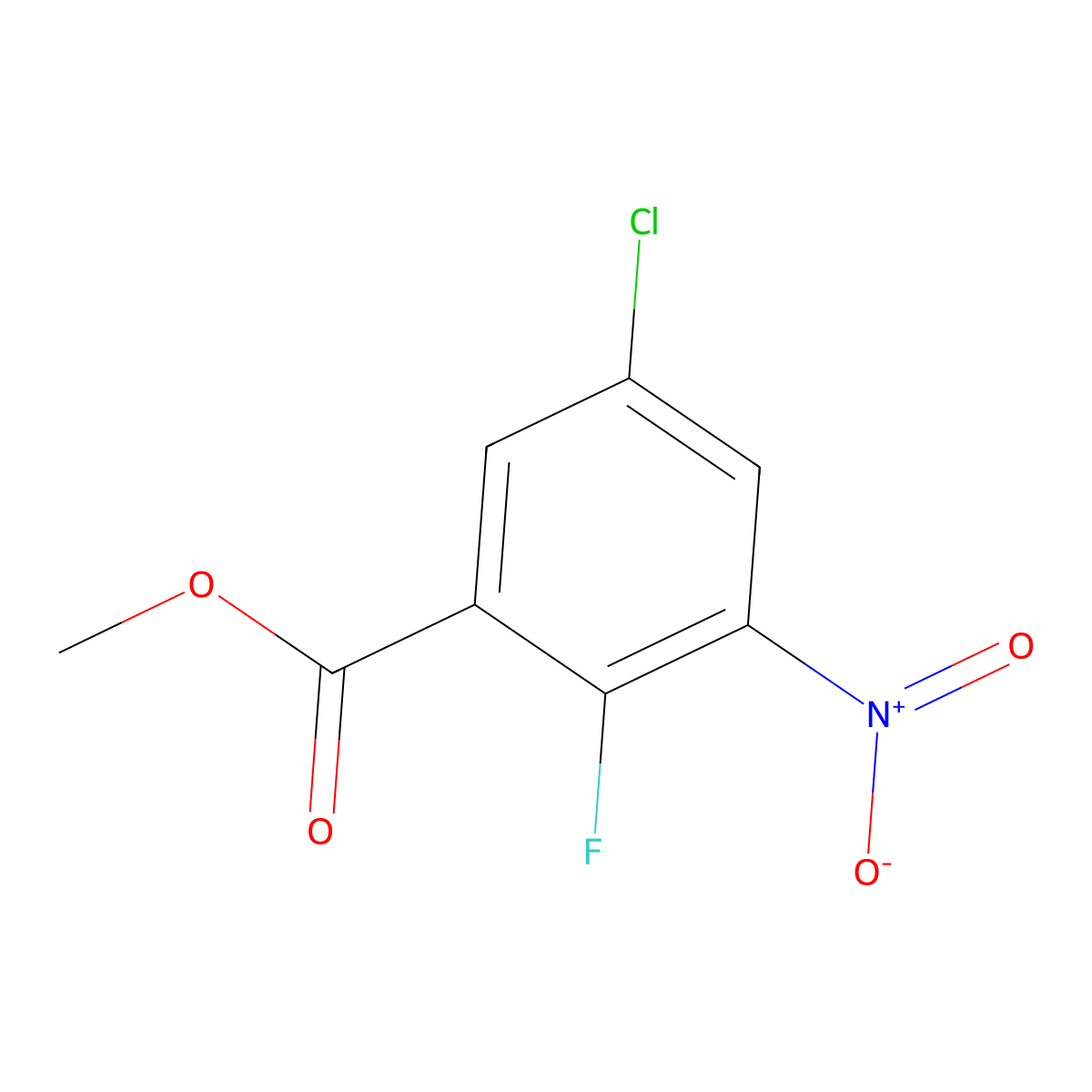 Methyl 5-chloro-2-fluoro-3-nitrobenzoate molecular structure, CAS 1153285-33-6