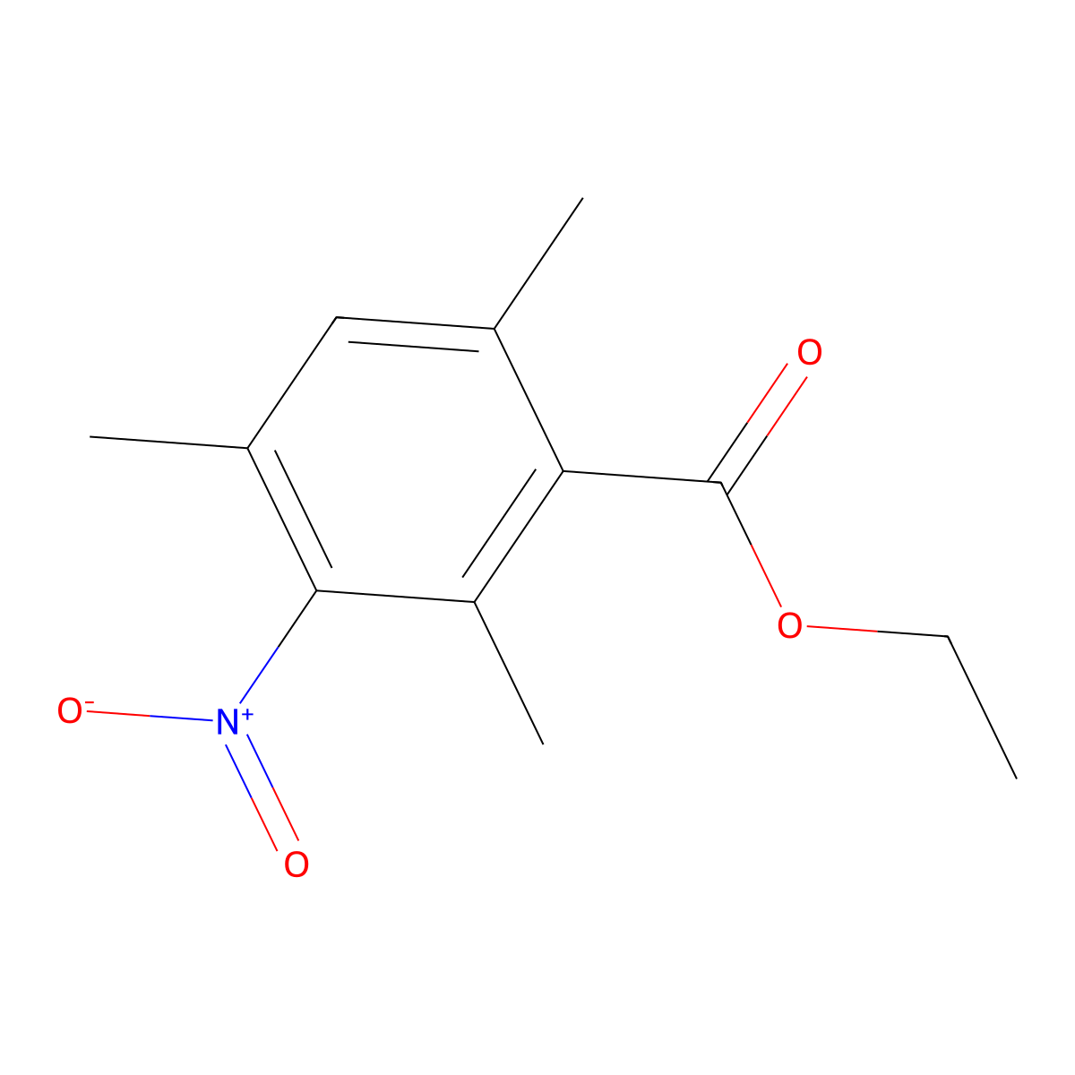 Ethyl 2,4,6-trimethyl-3-nitrobenzoate molecular structure, CAS 1153285-63-2