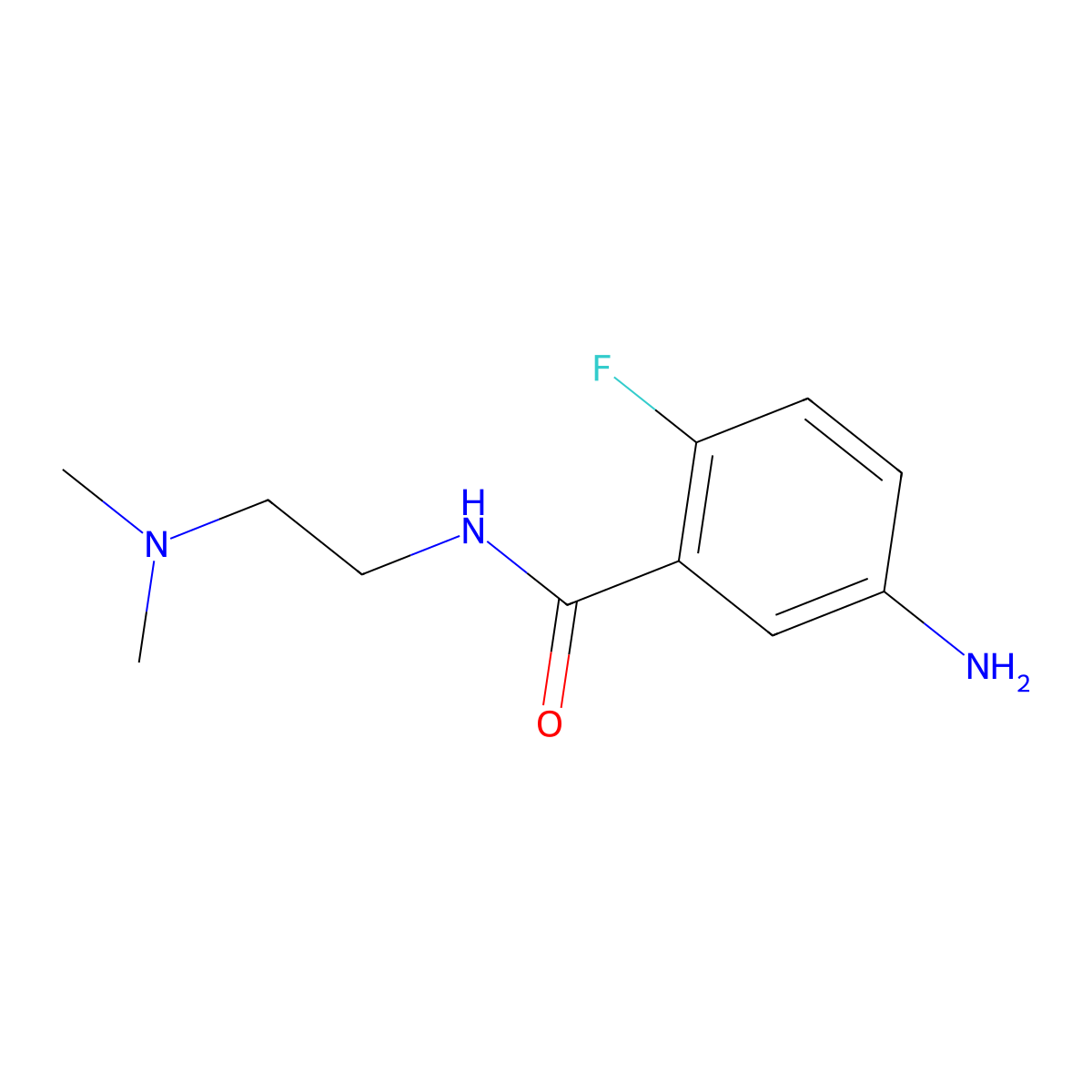 5-amino-N-[2-(dimethylamino)ethyl]-2-fluorobenzamide molecular structure, CAS 1153288-00-6