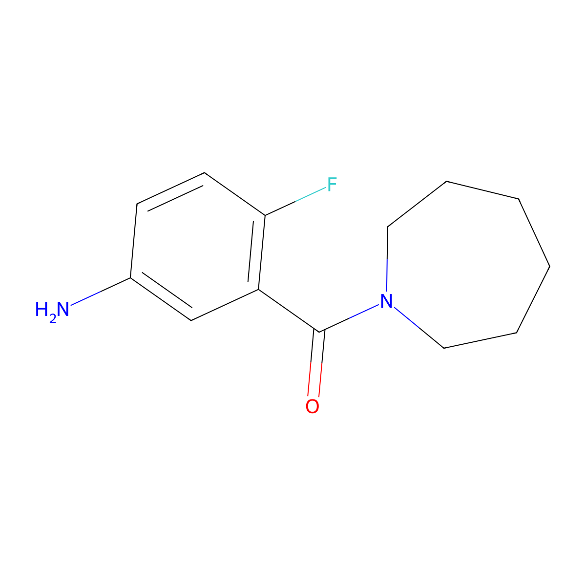 (5-Amino-2-fluorophenyl)(azepan-1-yl)methanone molecular structure, CAS 1153288-19-7