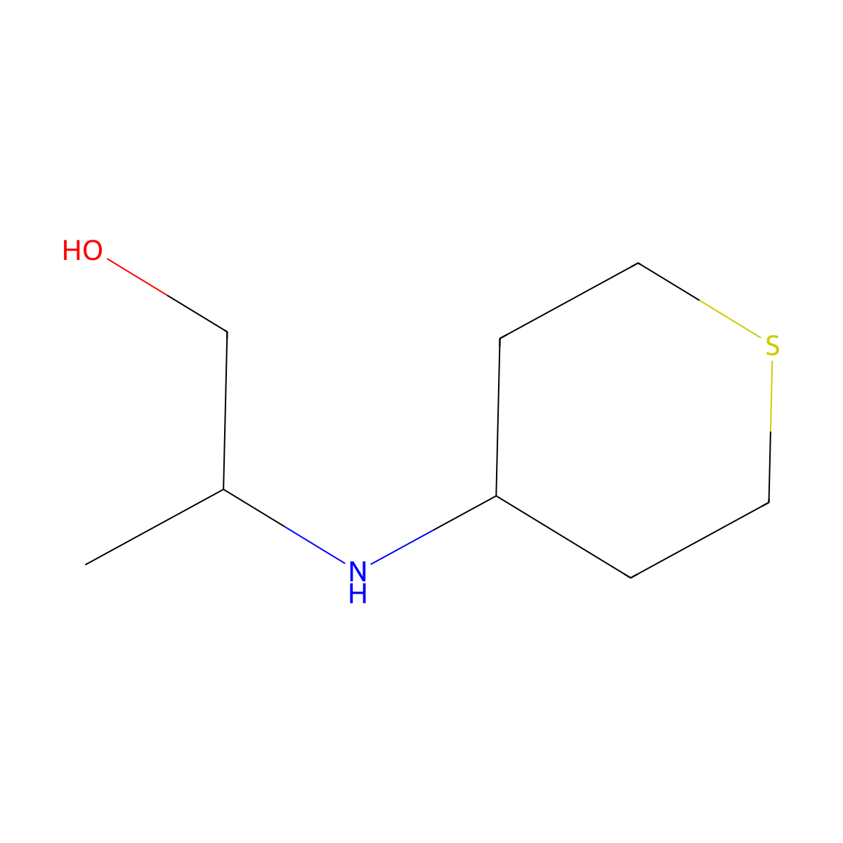 2-[(Thian-4-yl)amino]propan-1-ol molecular structure, CAS 1153292-67-1