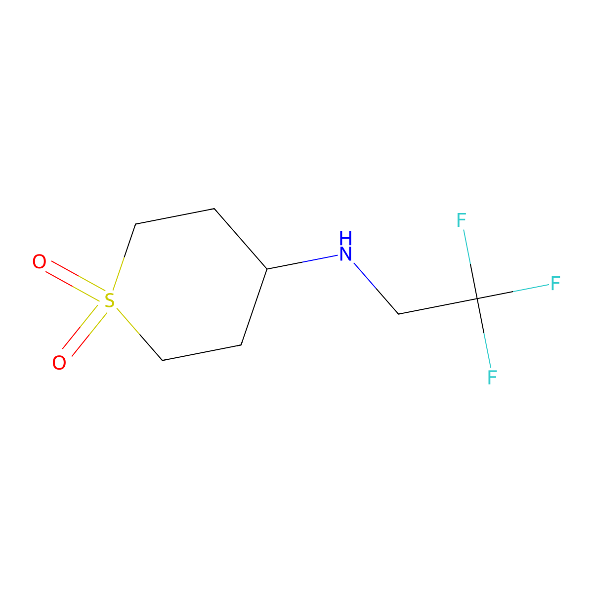 4-[(2,2,2-Trifluoroethyl)amino]-1lambda6-thiane-1,1-dione molecular structure, CAS 1153292-85-3
