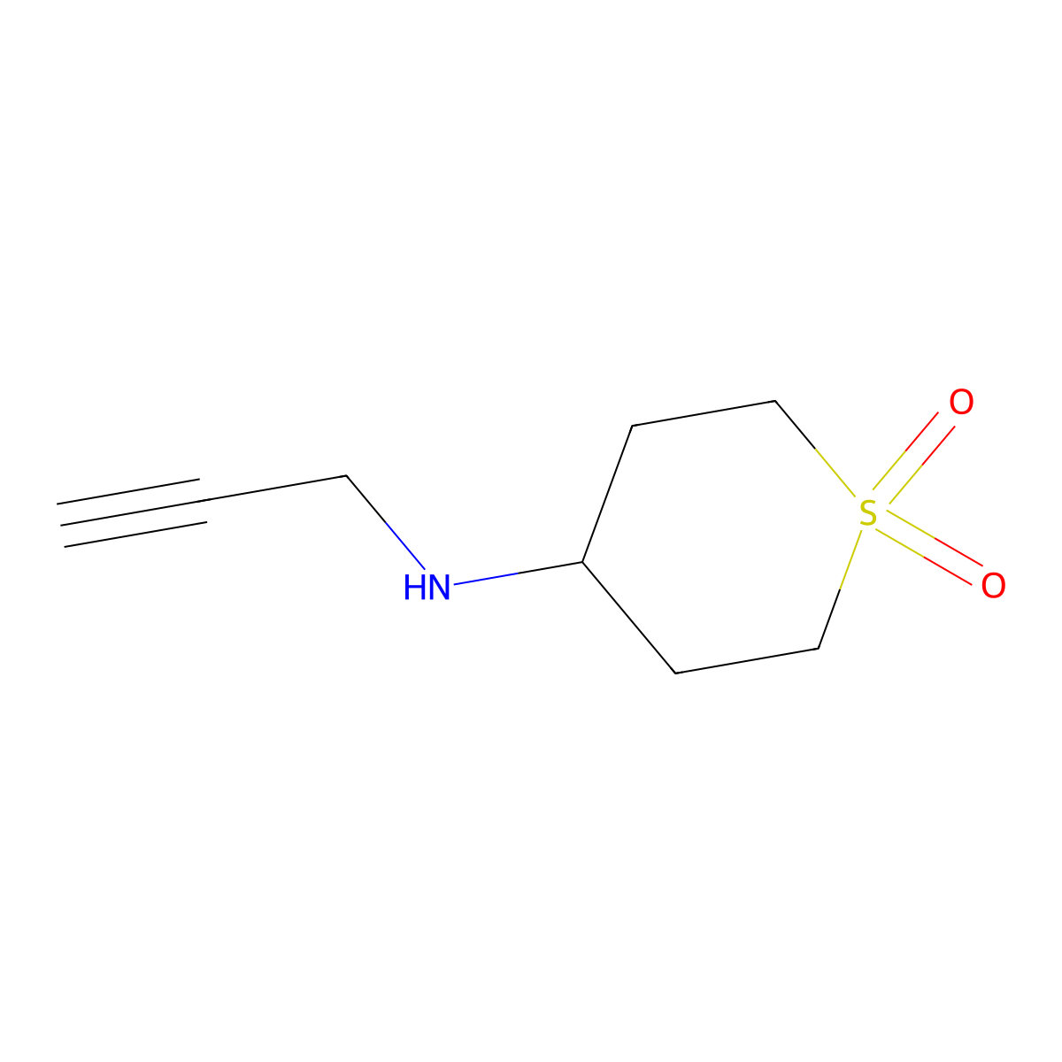 4-[(Prop-2-yn-1-yl)amino]-1lambda6-thiane-1,1-dione molecular structure, CAS 1153292-90-0