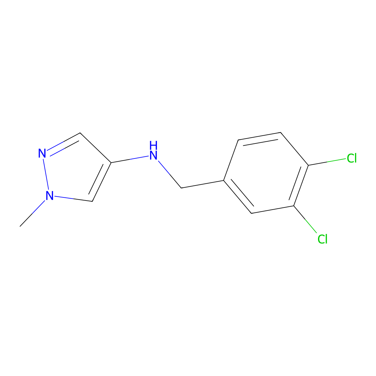 n-(3,4-Dichlorobenzyl)-1-methyl-1h-pyrazol-4-amine molecular structure, CAS 1153294-35-9