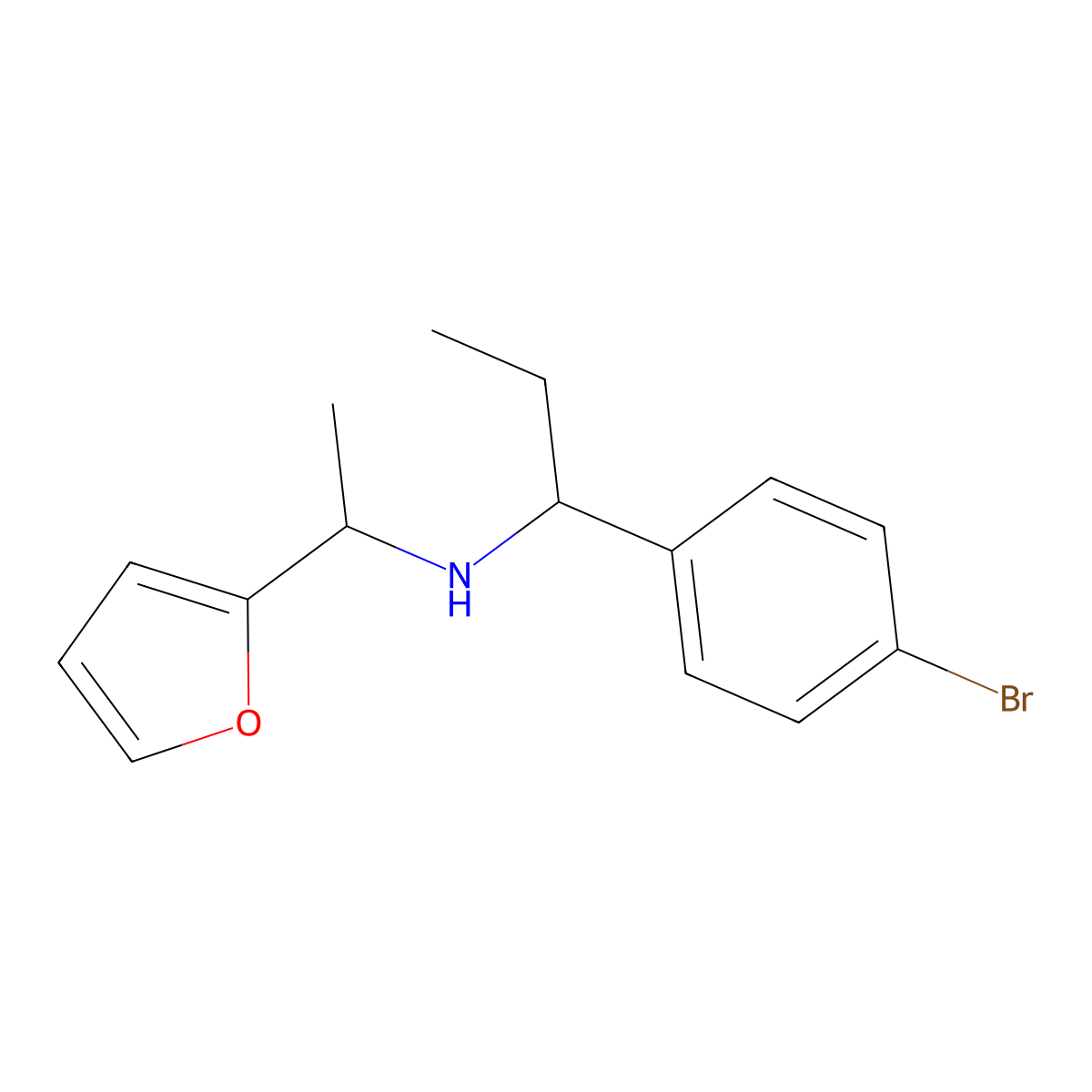 N-[1-(4-Bromophenyl)propyl]-I+/--methyl-2-furanmethanamine molecular structure, CAS 1153295-10-3