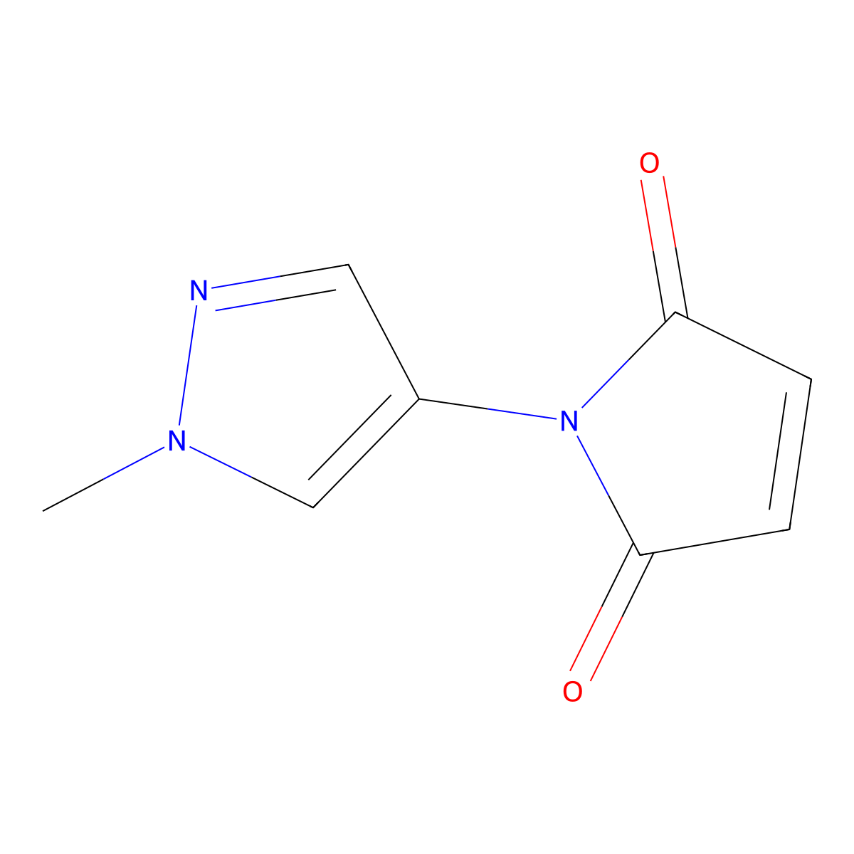 1-(1-methyl-1H-pyrazol-4-yl)-2,5-dihydro-1H-pyrrole-2,5-dione molecular structure, CAS 1153295-65-8