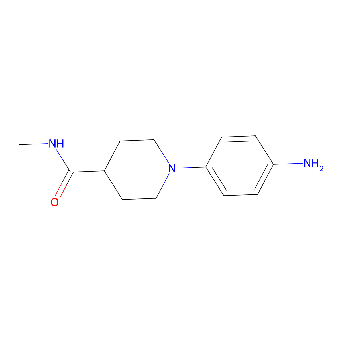 1-(4-aminophenyl)-N-methylpiperidine-4-carboxamide molecular structure, CAS 1153296-27-5