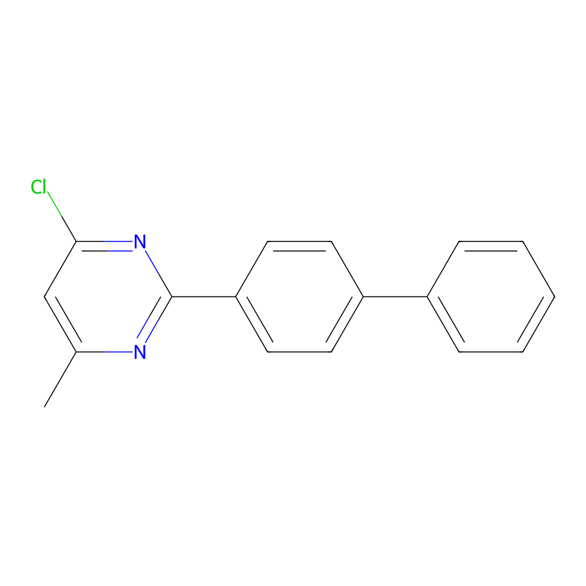 4-Chloro-6-methyl-2-(4-phenylphenyl)pyrimidine molecular structure, CAS 1153297-88-1