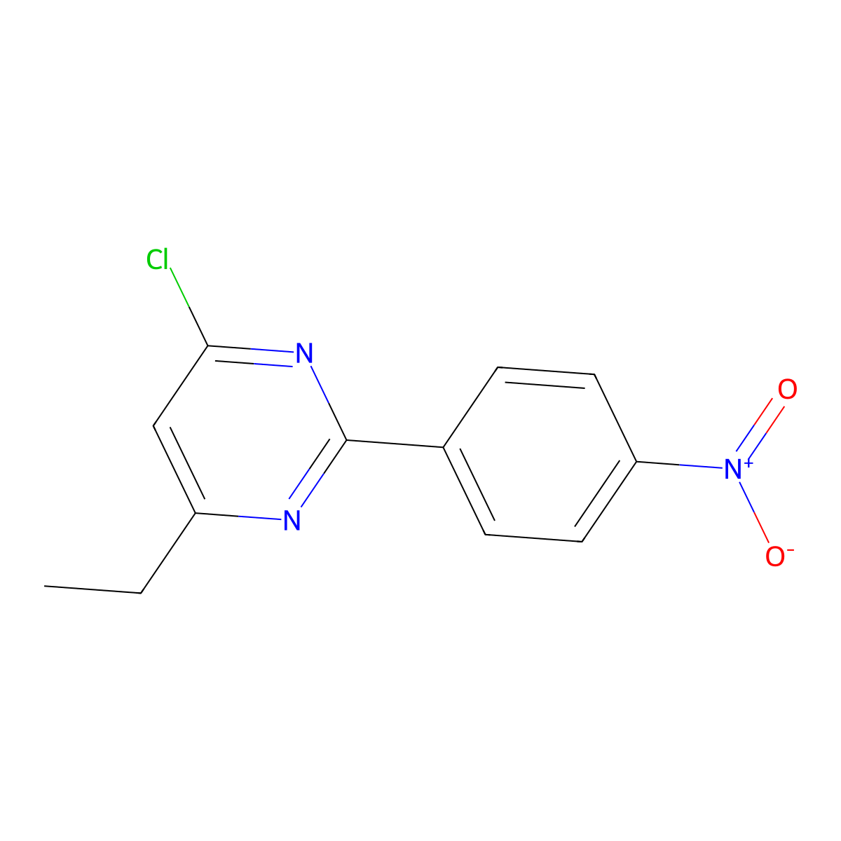 4-Chloro-6-ethyl-2-(4-nitrophenyl)pyrimidine molecular structure, CAS 1153297-96-1