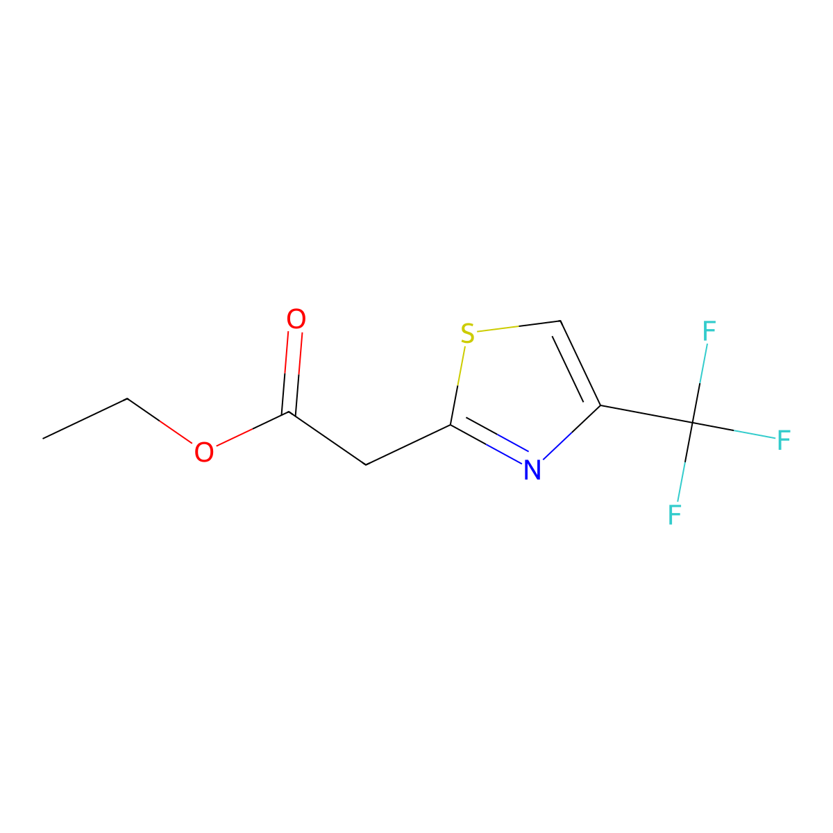 Ethyl 2-[4-(trifluoromethyl)-1,3-thiazol-2-yl]acetate molecular structure, CAS 1153298-63-5