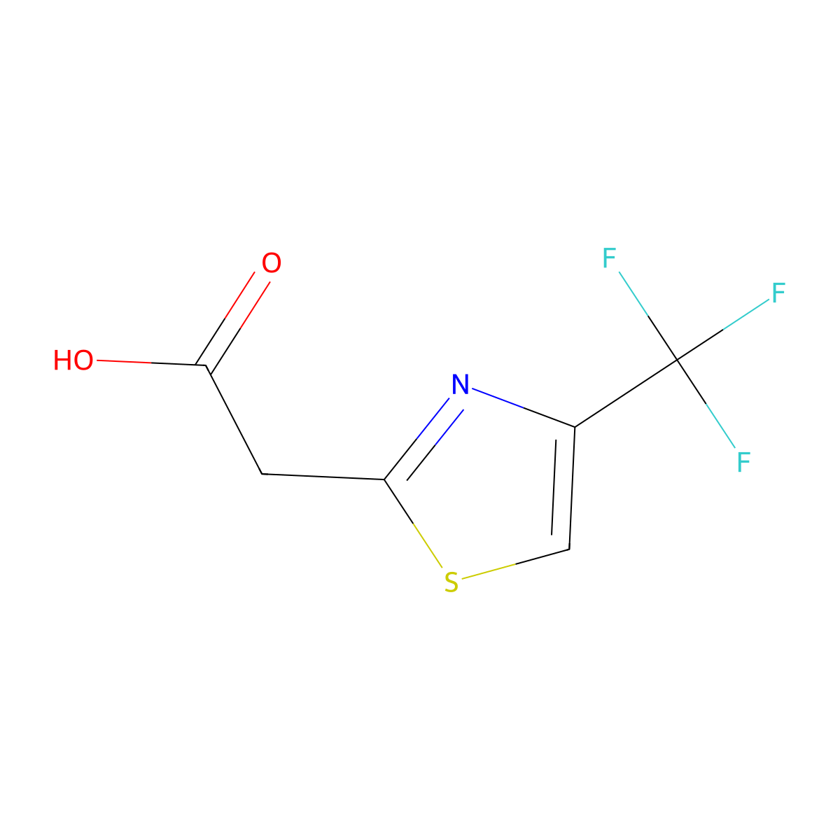 2-[4-(Trifluoromethyl)-1,3-thiazol-2-yl]acetic acid molecular structure, CAS 1153298-70-4