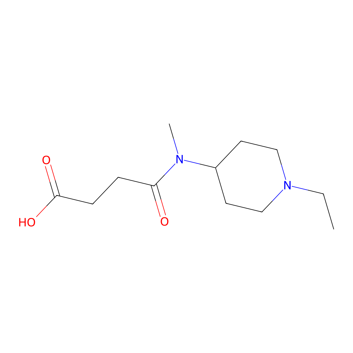 3-[(1-Ethylpiperidin-4-yl)(methyl)carbamoyl]propanoic acid molecular structure, CAS 1153299-35-4