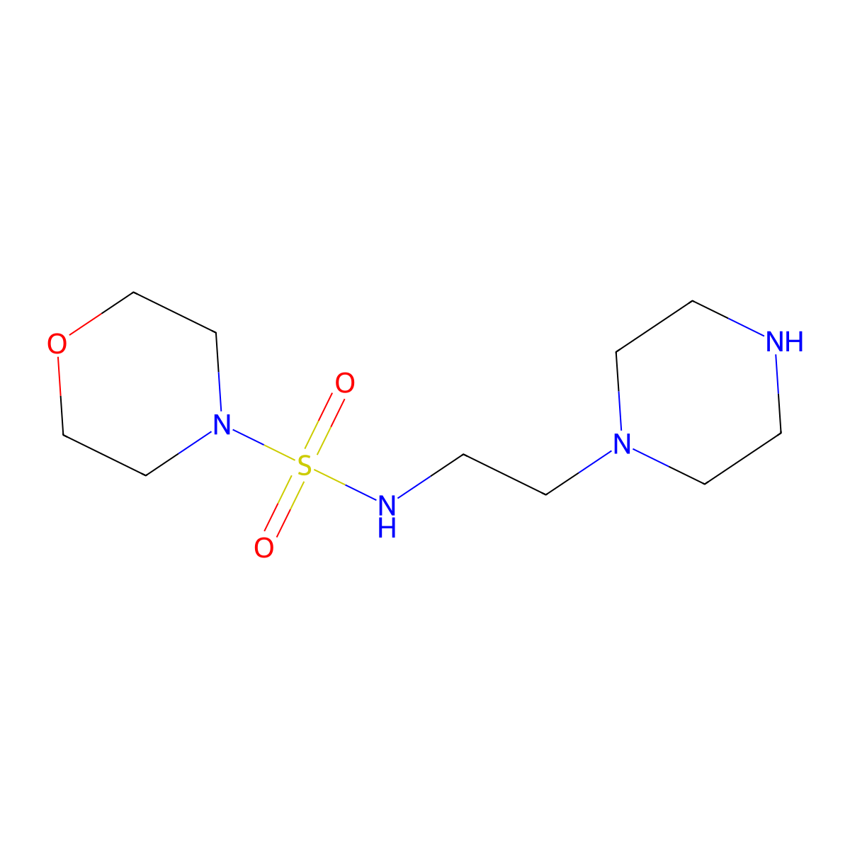 N-[2-(Piperazin-1-yl)ethyl]morpholine-4-sulfonamide molecular structure, CAS 1153301-98-4