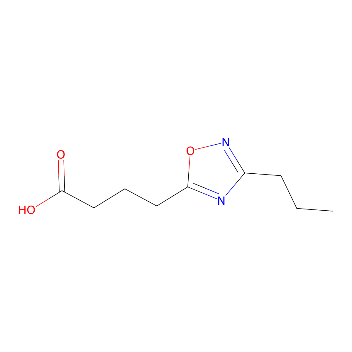 4-(3-Propyl-1,2,4-oxadiazol-5-yl)butanoic acid molecular structure, CAS 1153313-94-0