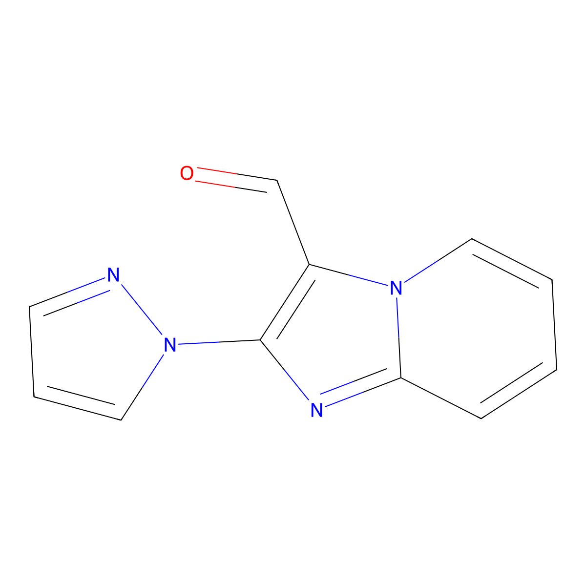 2-(1h-Pyrazol-1-yl)imidazo[1,2-a]pyridine-3-carbaldehyde molecular structure, CAS 1153319-43-7
