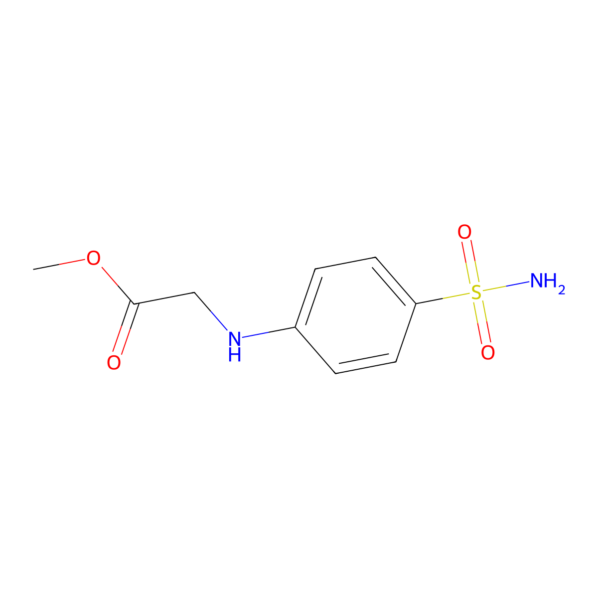 Methyl 2-[(4-sulfamoylphenyl)amino]acetate molecular structure, CAS 1153319-53-9