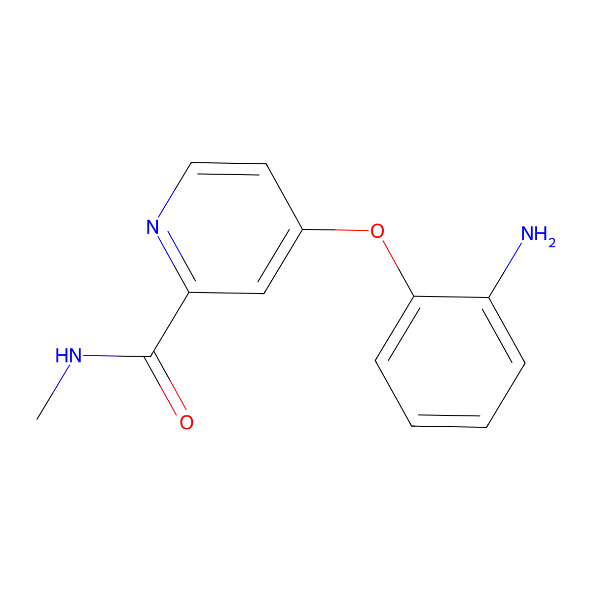 4-(2-aminophenoxy)-N-methylpicolinamide molecular structure, CAS 1153328-25-6