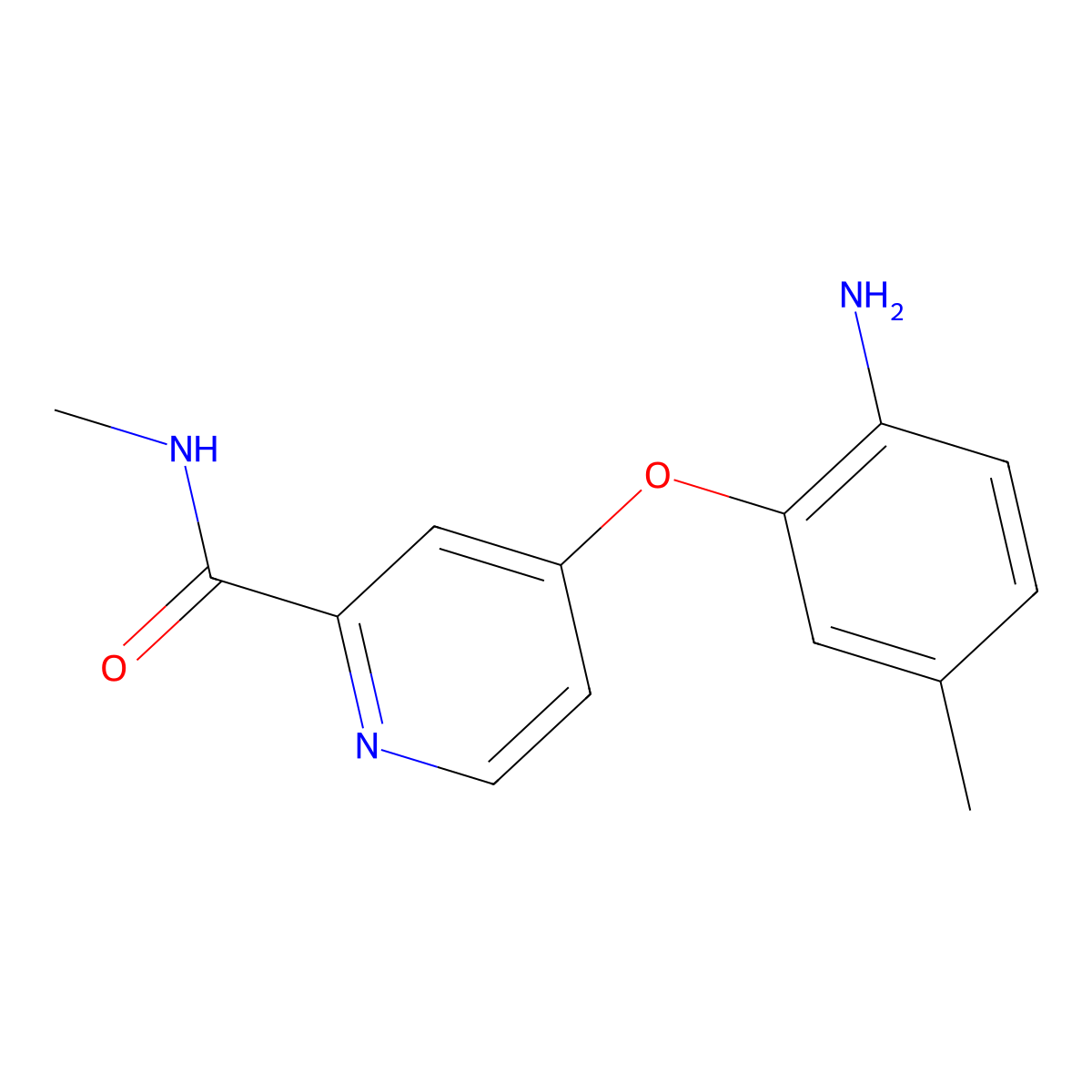 4-(2-amino-5-methylphenoxy)-N-methylpyridine-2-carboxamide molecular structure, CAS 1153328-34-7