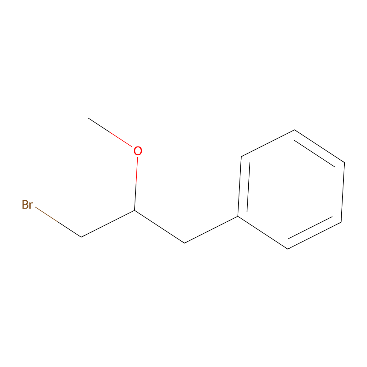 (3-Bromo-2-methoxypropyl)benzene molecular structure, CAS 115333-02-3