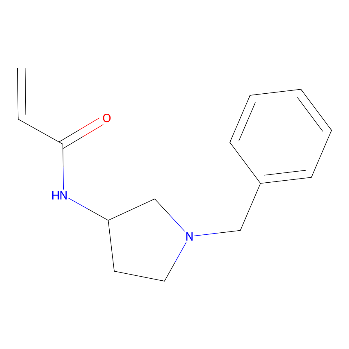 N-(1-benzylpyrrolidin-3-yl)prop-2-enamide molecular structure, CAS 1153341-38-8