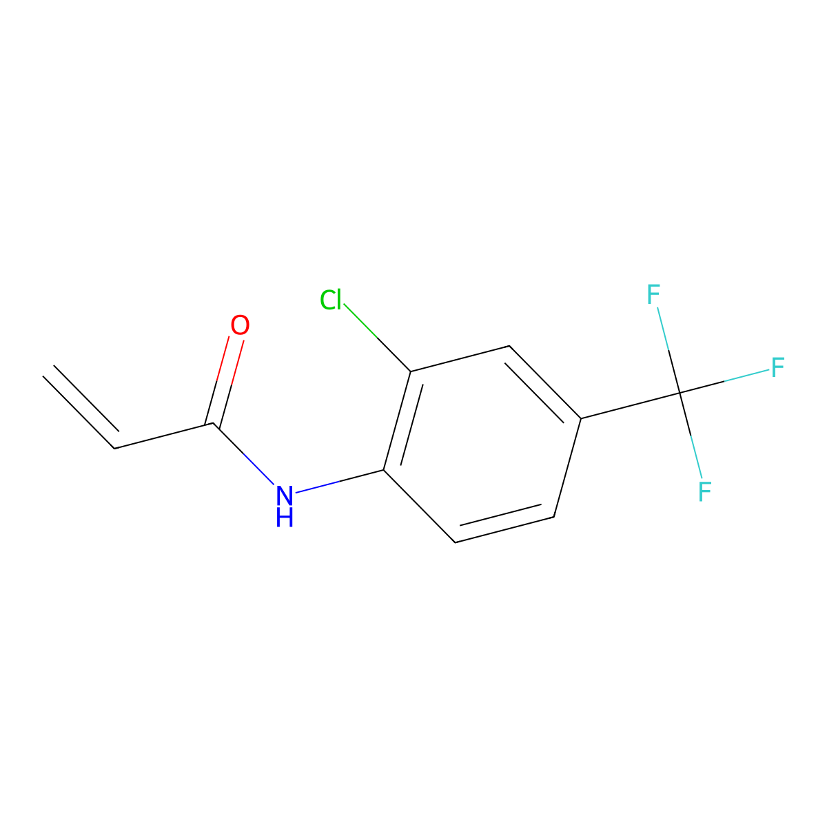 N-[2-chloro-4-(trifluoromethyl)phenyl]prop-2-enamide molecular structure, CAS 1153346-65-6