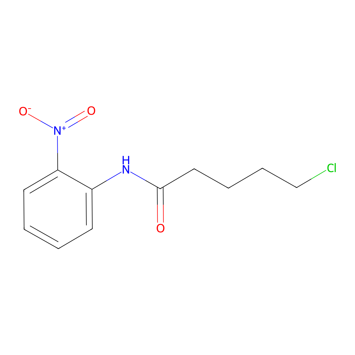 5-chloro-N-(2-nitrophenyl)pentanamide molecular structure, CAS 1153346-83-8
