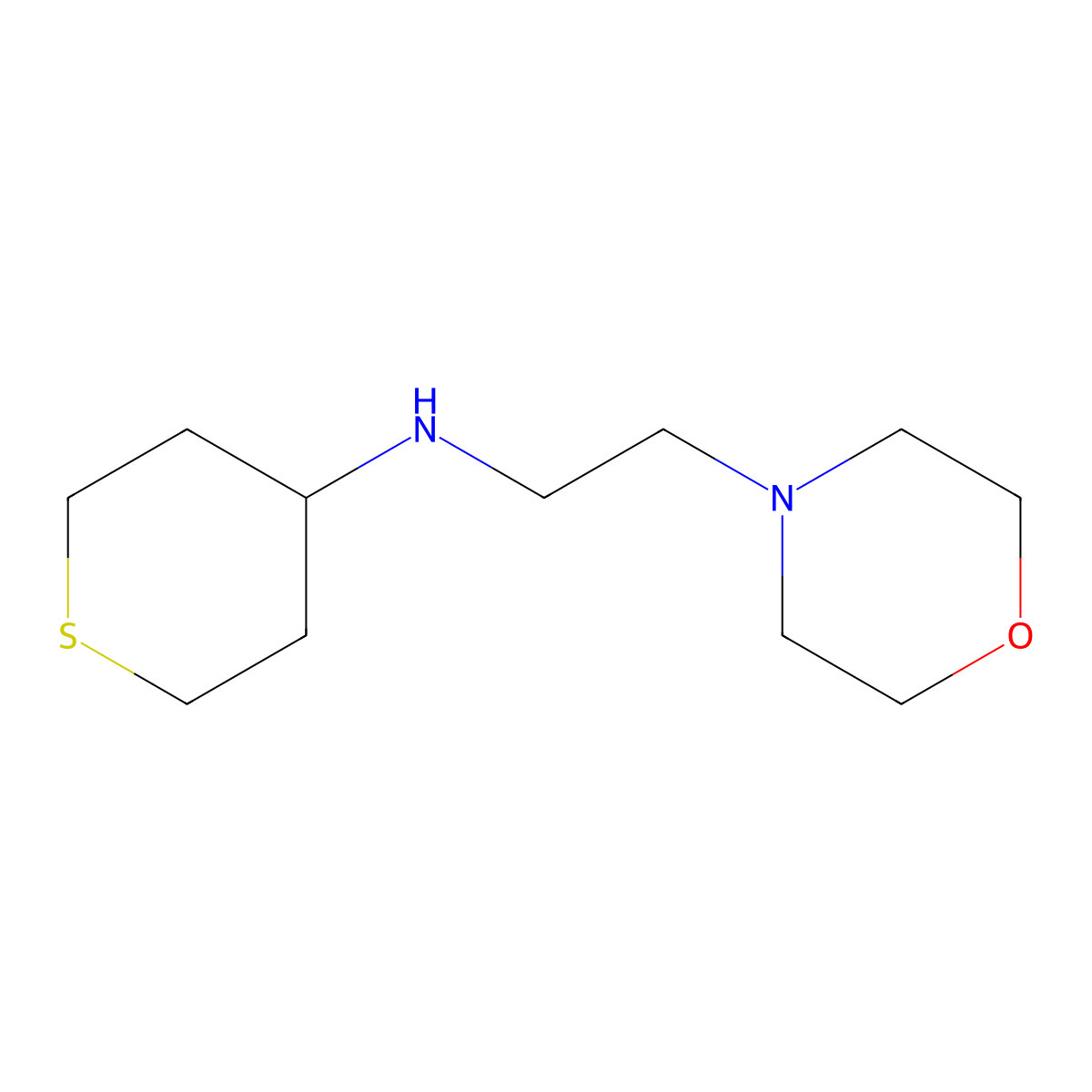 N-[2-(morpholin-4-yl)ethyl]thian-4-amine molecular structure, CAS 1153349-05-3