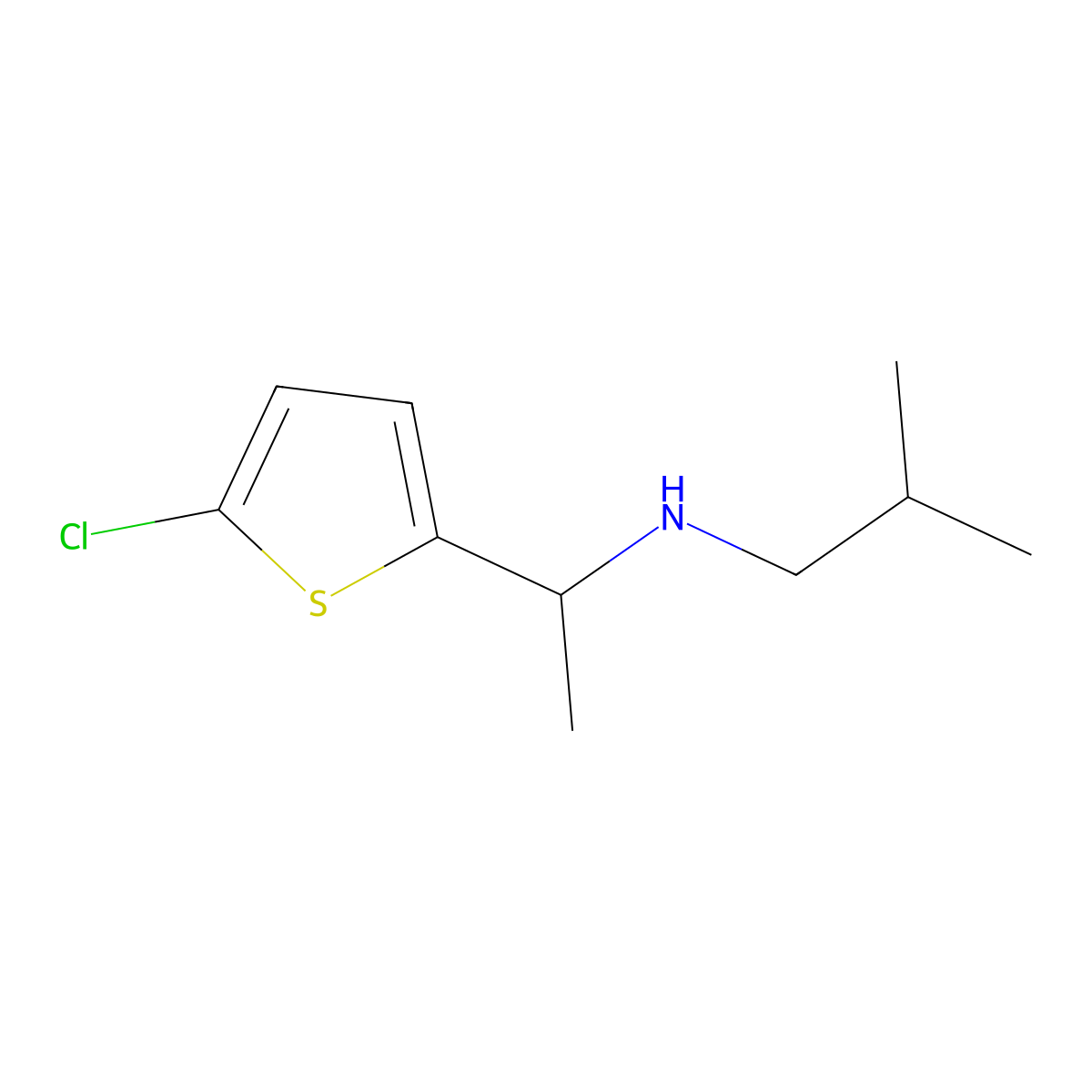 [1-(5-Chlorothiophen-2-yl)ethyl](2-methylpropyl)amine molecular structure, CAS 1153349-09-7