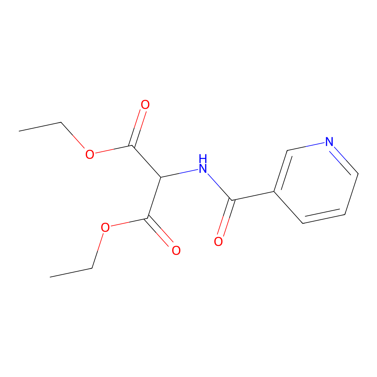 1,3-Diethyl 2-(pyridin-3-ylformamido)propanedioate molecular structure, CAS 1153349-76-8