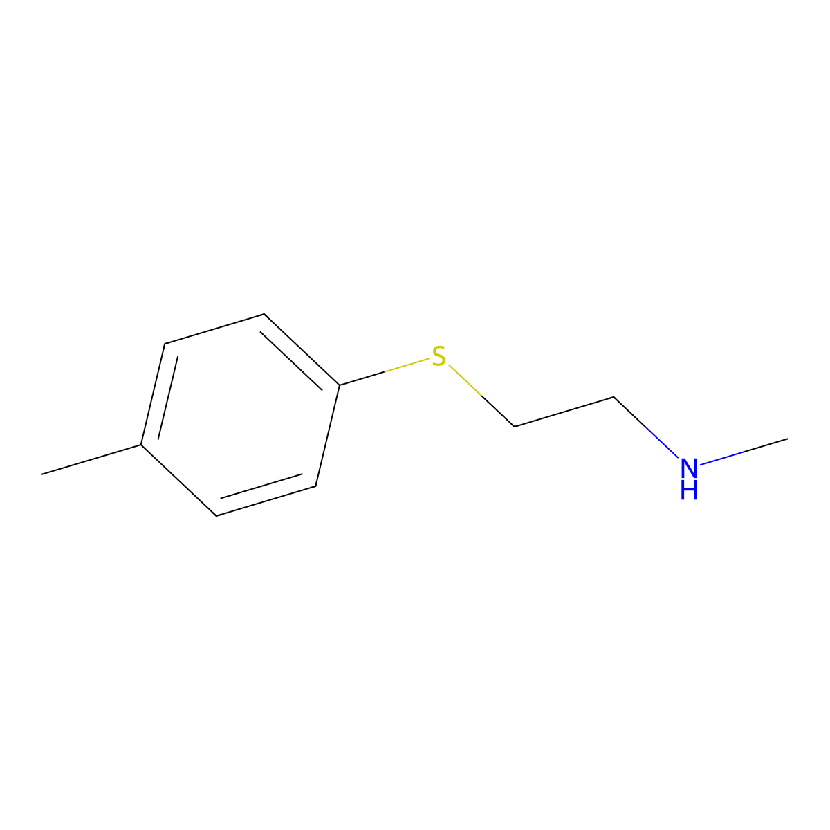 N-Methyl-2-[(4-methylphenyl)thio]ethanamine molecular structure, CAS 115335-16-5
