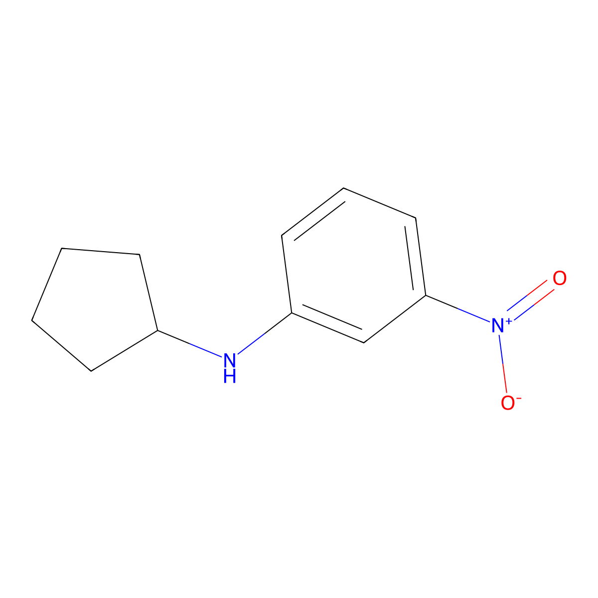 N-cyclopentyl-3-nitroaniline molecular structure, CAS 1153353-96-8