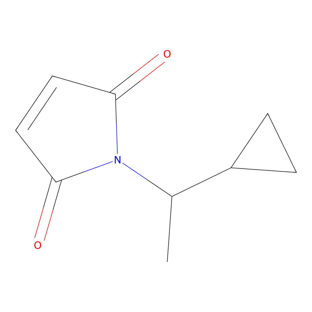 1-(1-cyclopropylethyl)-2,5-dihydro-1H-pyrrole-2,5-dione molecular structure, CAS 1153367-81-7
